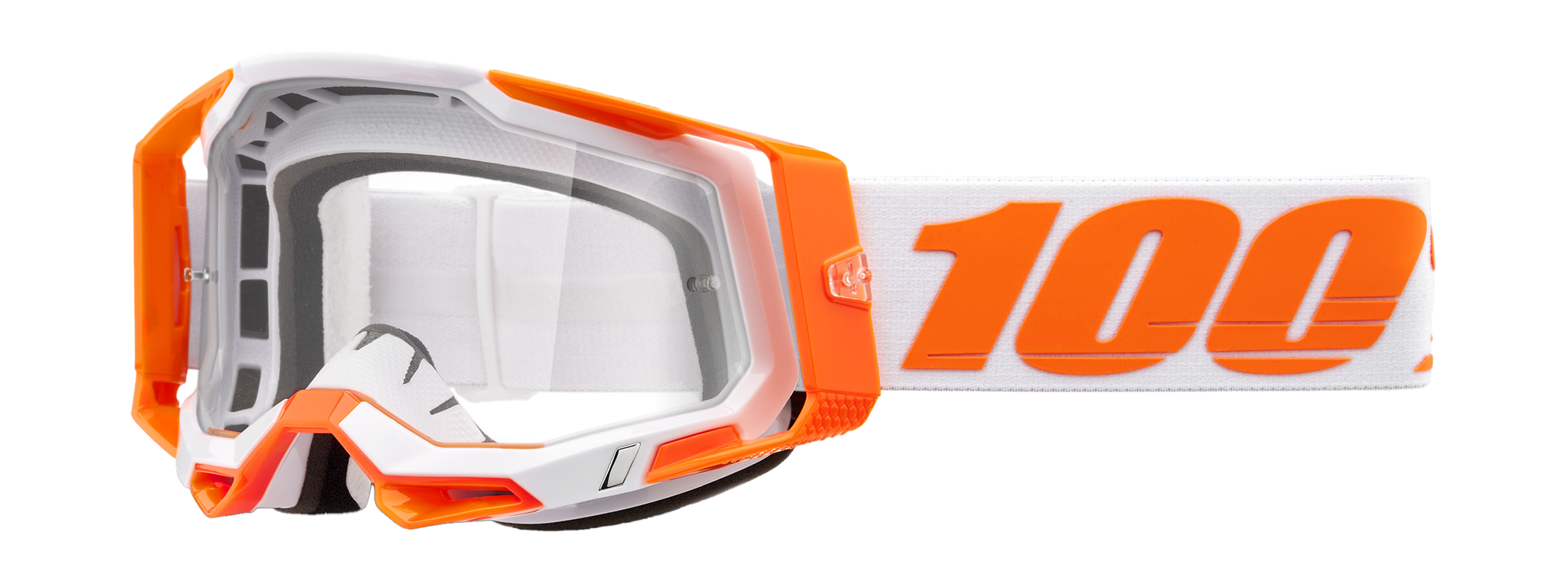 100% Motocross Goggle Racecraft 2 Orange - Clear