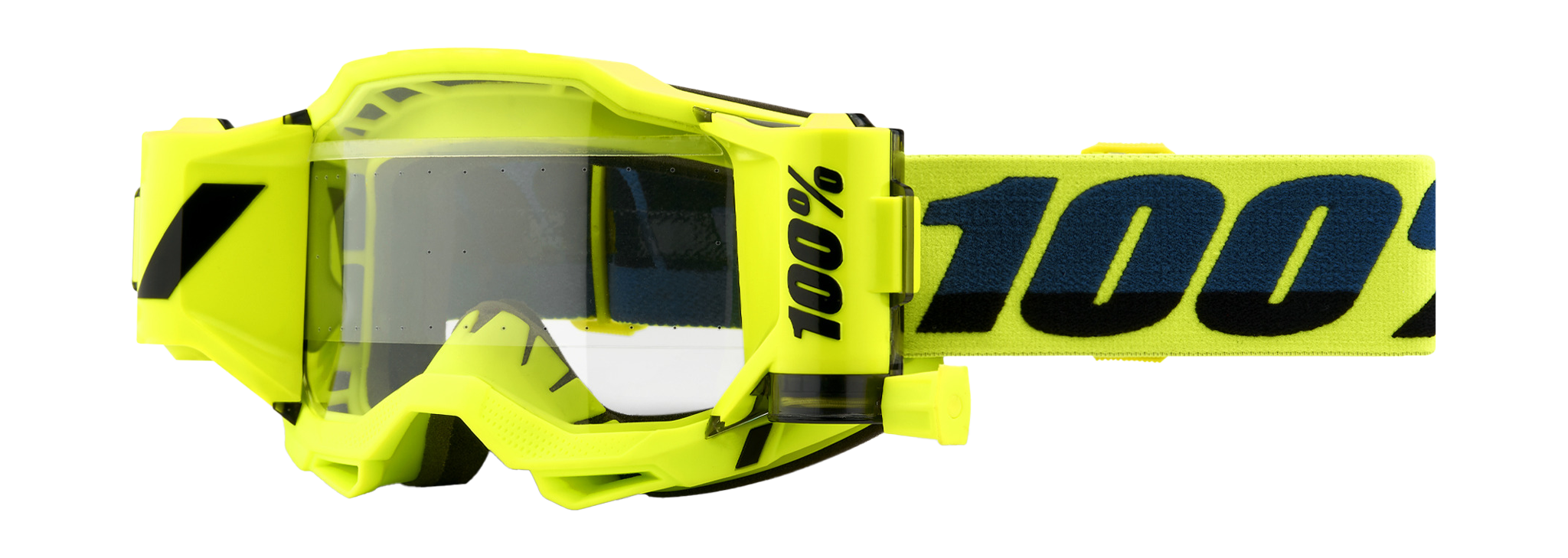 100% Motocross Goggle Roll-Off Accuri 2 Forecast Fluo Yellow - Clear