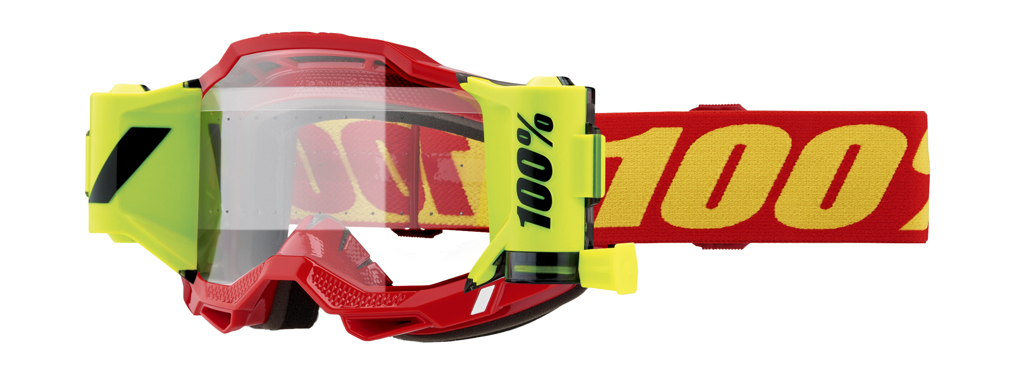 100% Motocross Goggle Roll-Off Accuri 2 Forecast Red - Clear