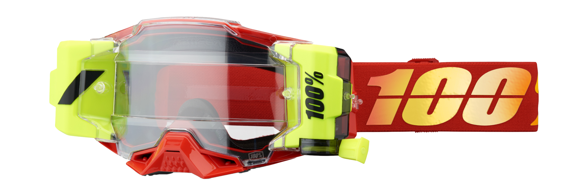 100% Motocross Goggle Roll-Off Armega Forecast Nuketown - Clear