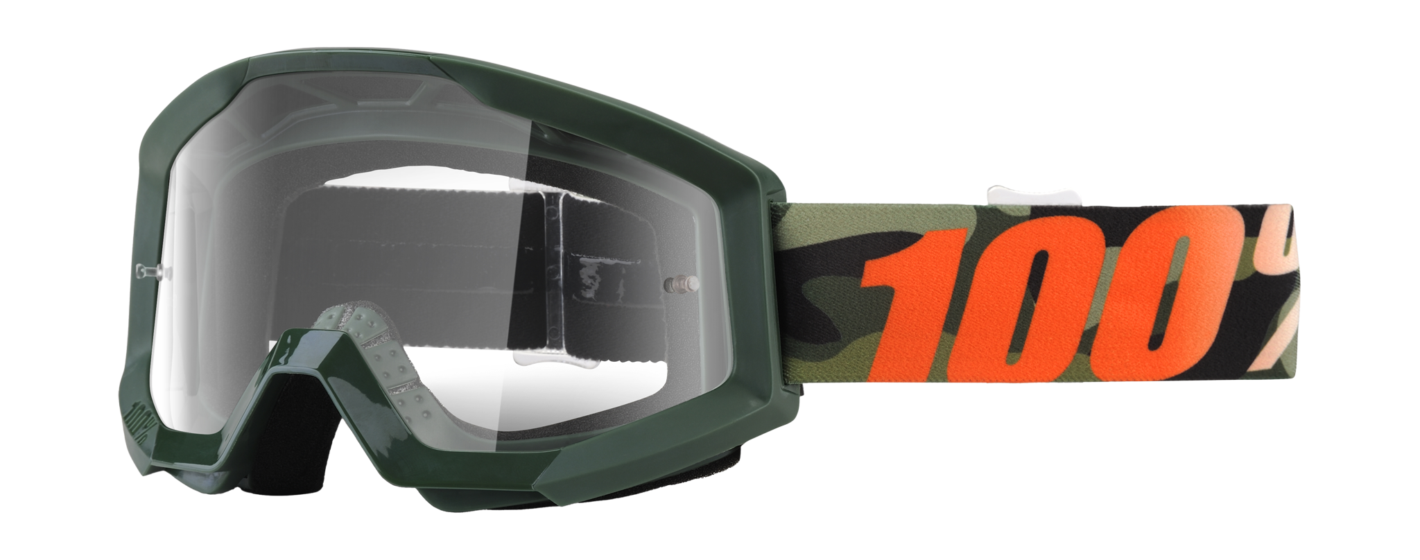 100% Motocross Goggle Strata 1 Huntsitan - Clear