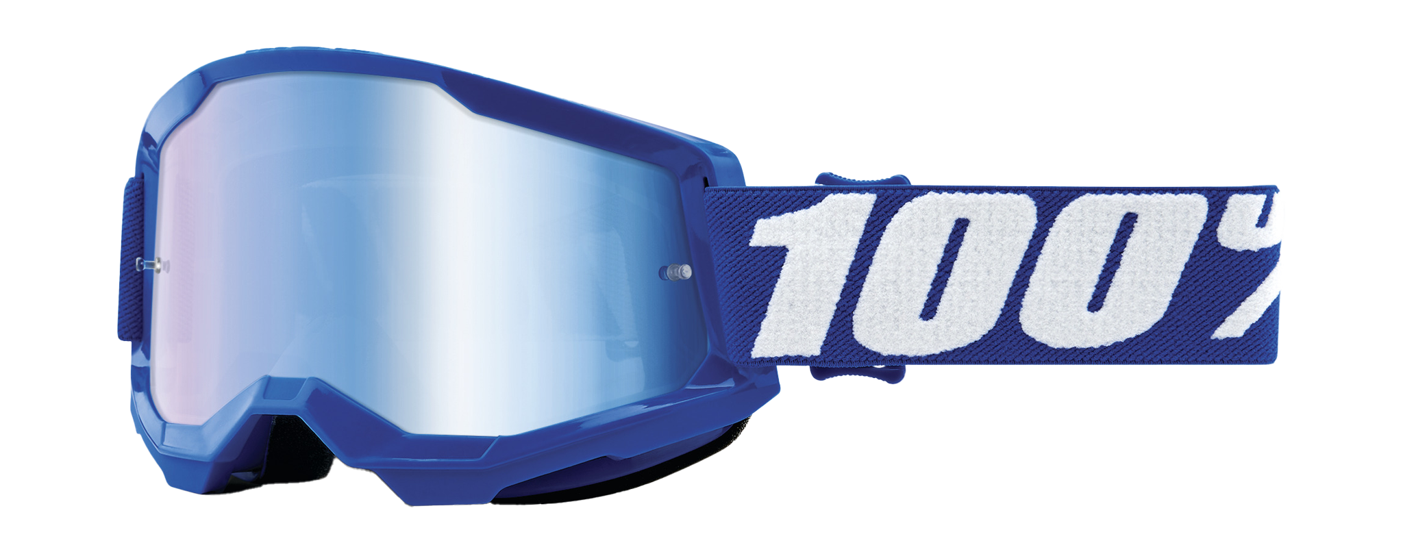 100% Motocross Goggle Strata 2 Blue - Mirror Blue