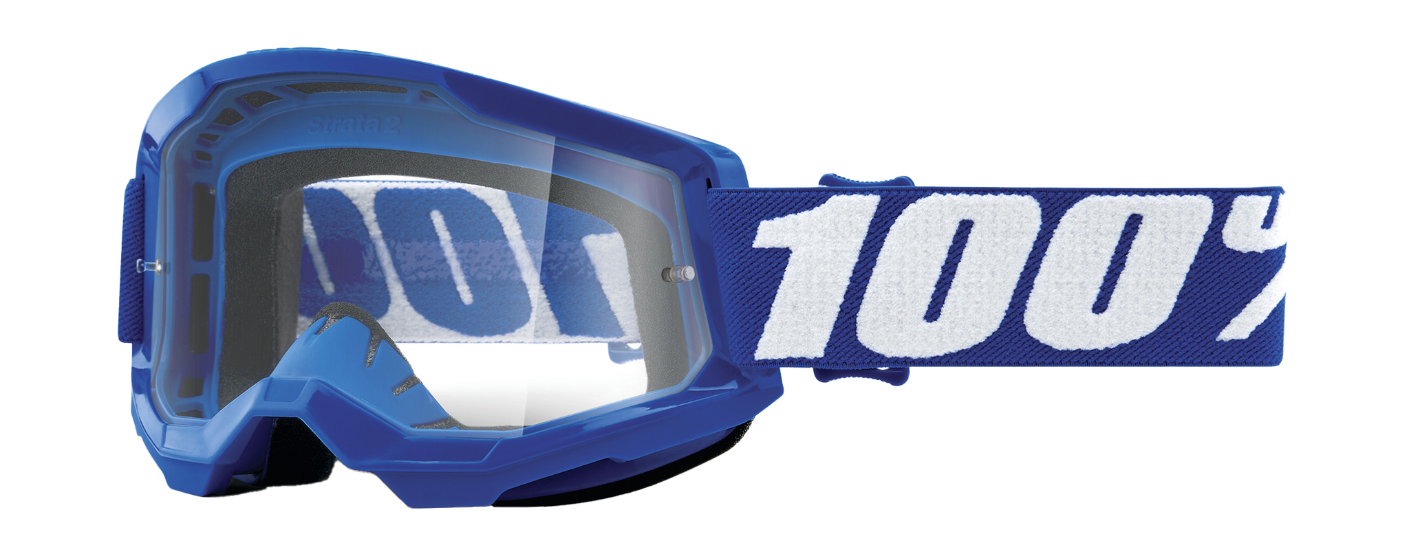 100% Motocross Goggle Strata 2 SP22 Blue - Clear