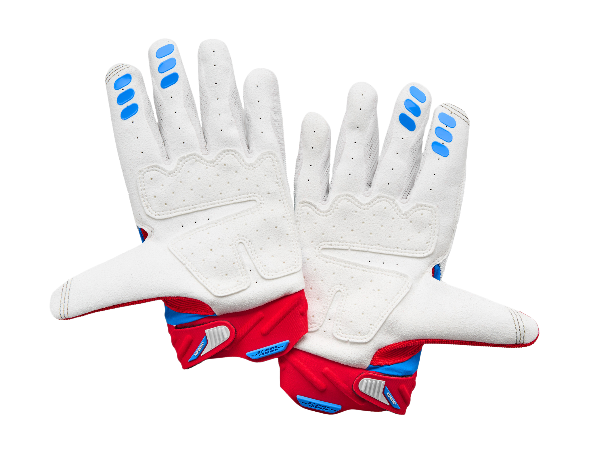 100% Motocross Gloves Airmatic 2 - Red / White / Blue