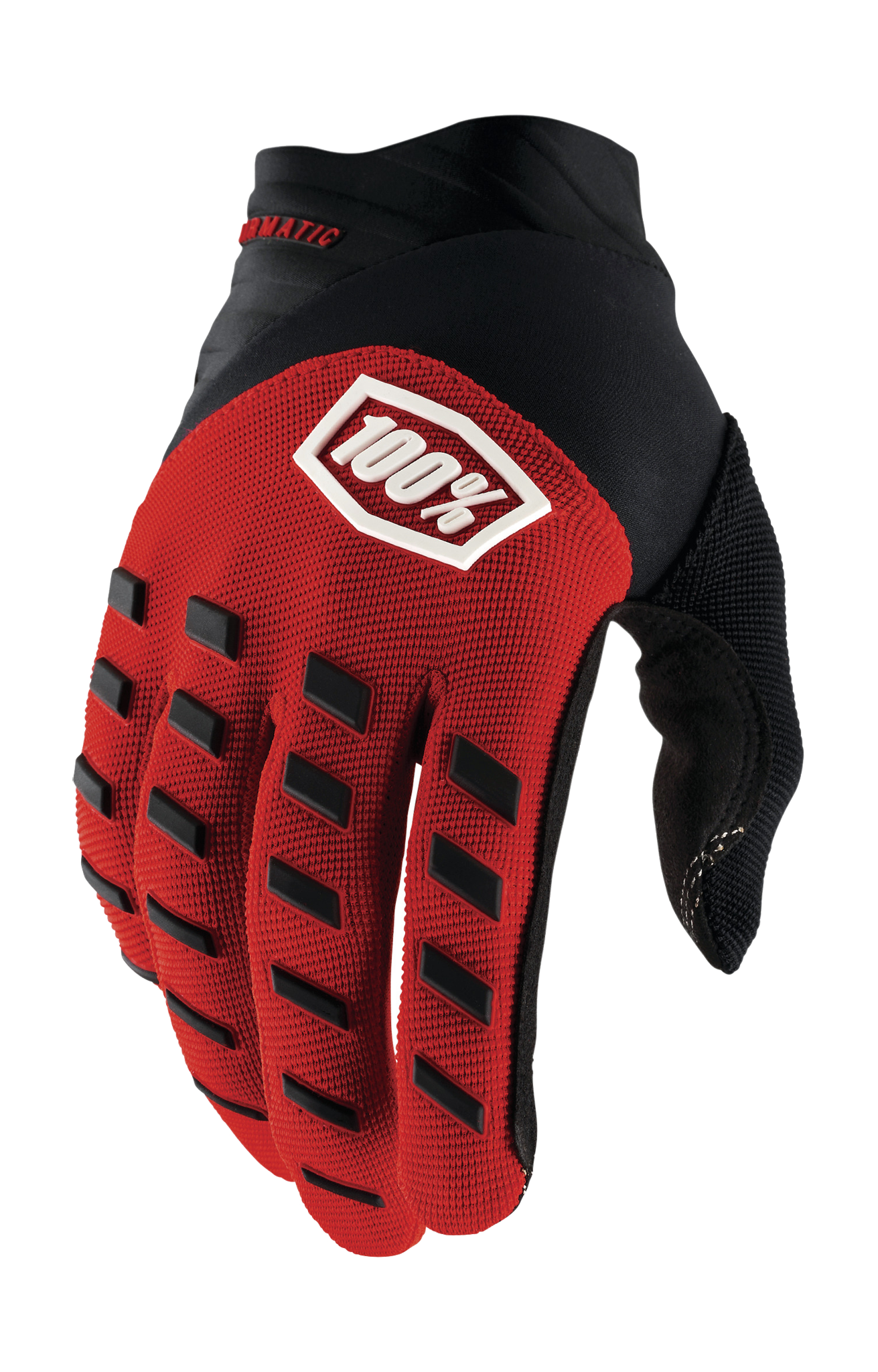 100% Motocross Gloves Airmatic - Red / Black