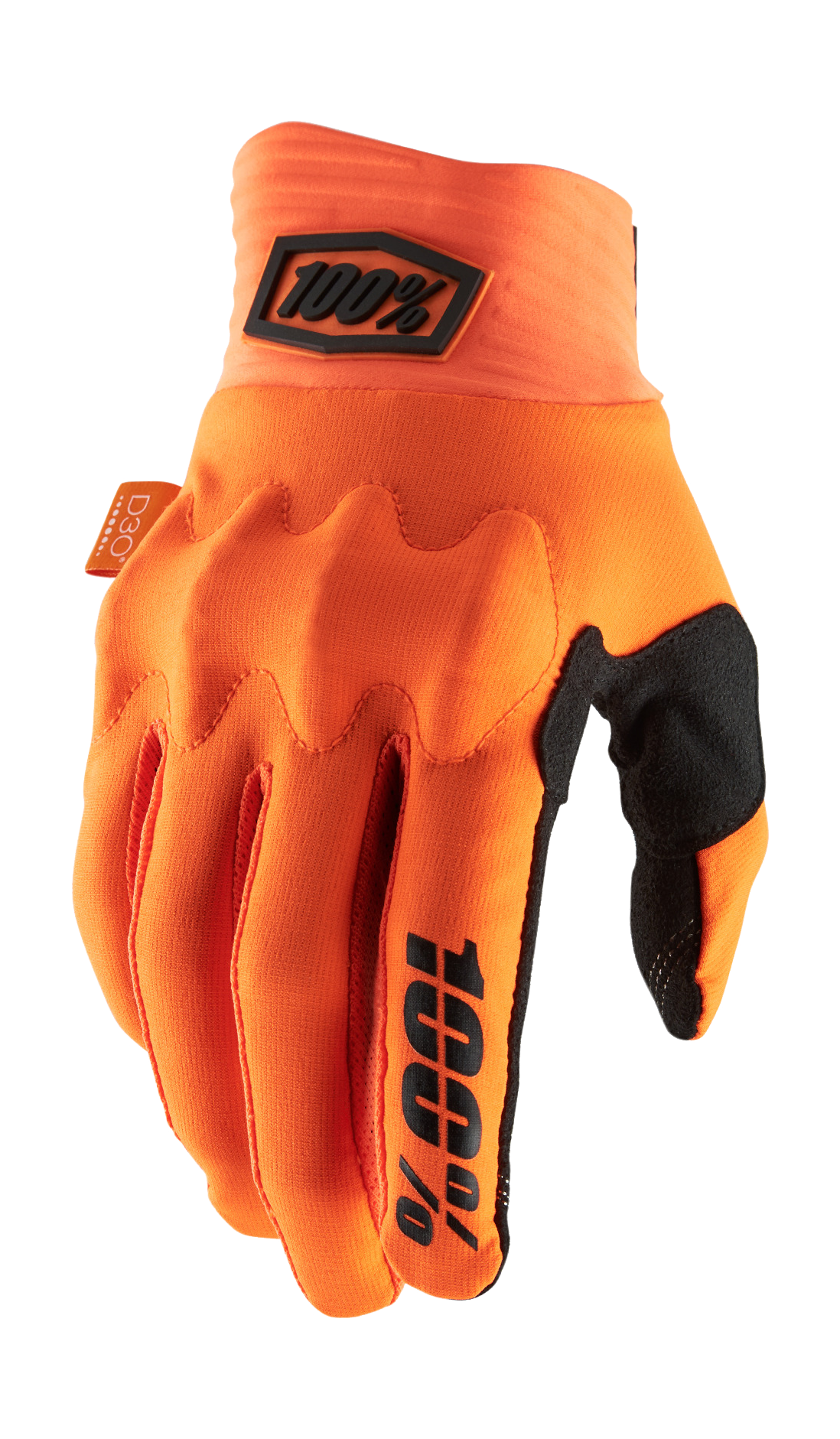 100% Motocross Gloves Cognito D3O - Fluo Orange / Black