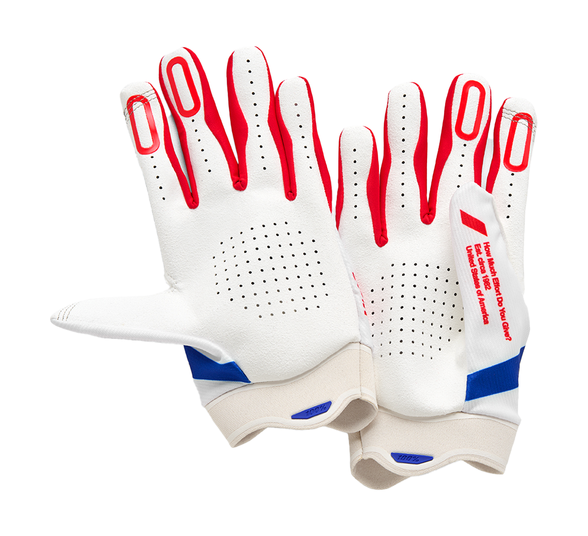 100% Motocross Gloves iTrack - Blue / White