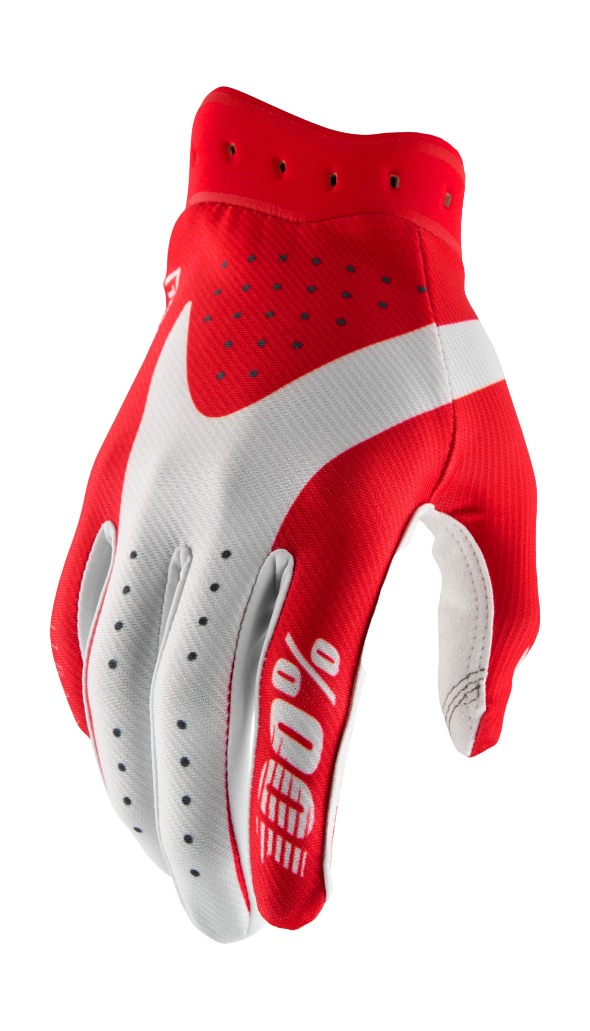 100% Motocross Gloves iTrack - Red / White / Grey