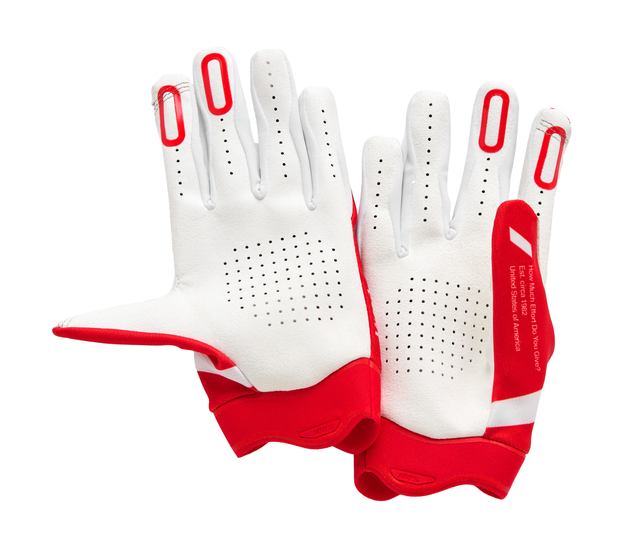 100% Motocross Gloves iTrack - Red / White / Grey