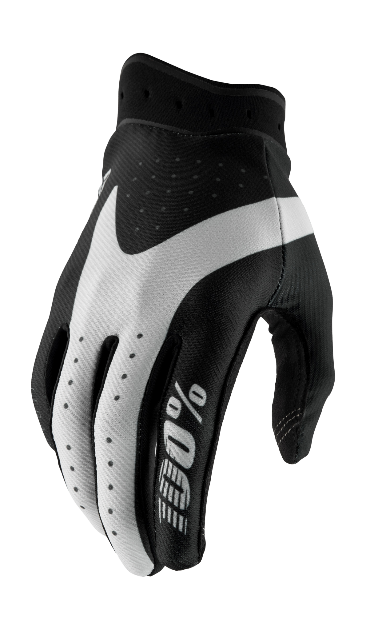 100% Motocross Gloves iTrack - Black / White