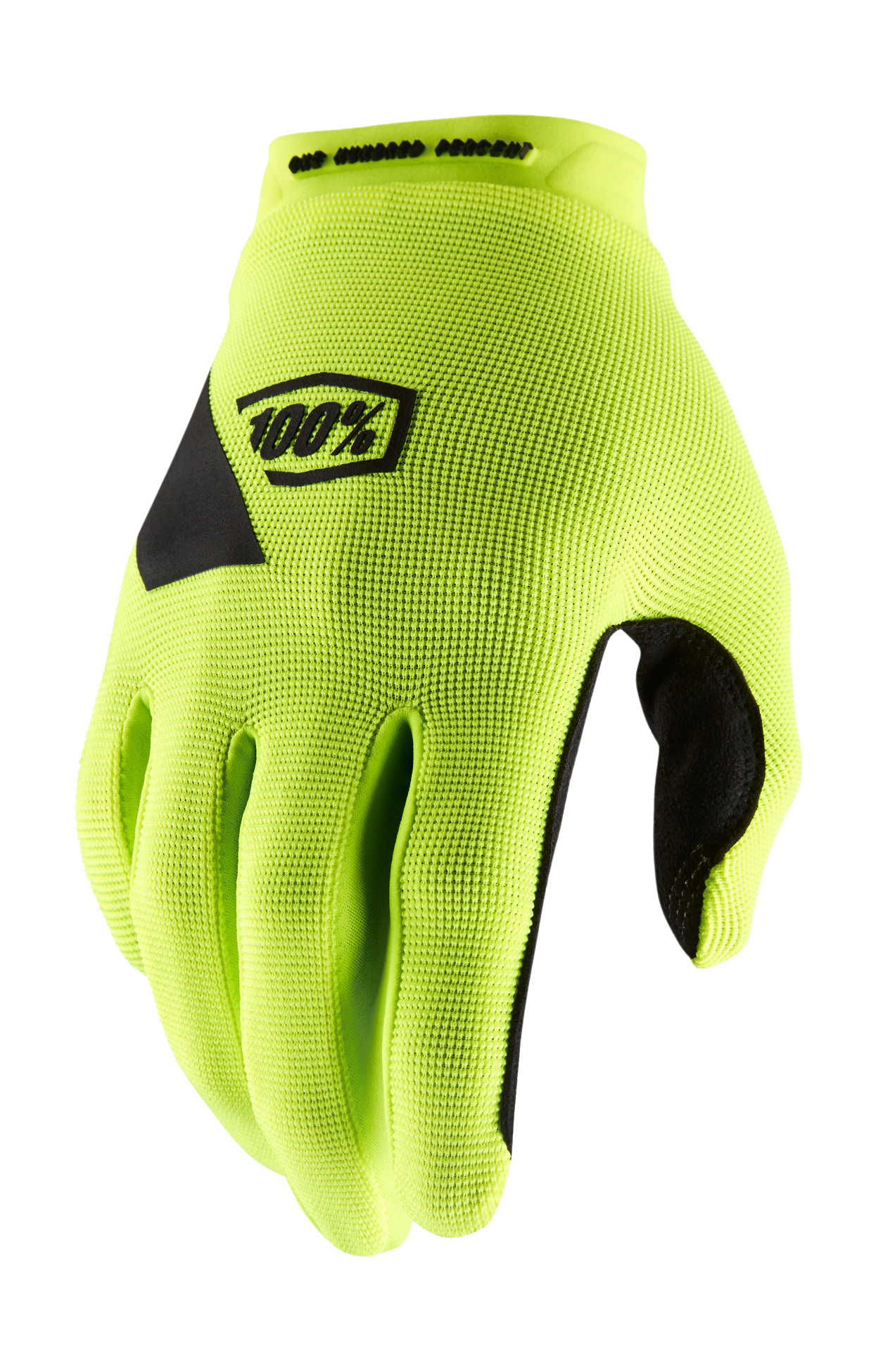 100% Motocross Gloves Ridecamp - Fluo Yellow