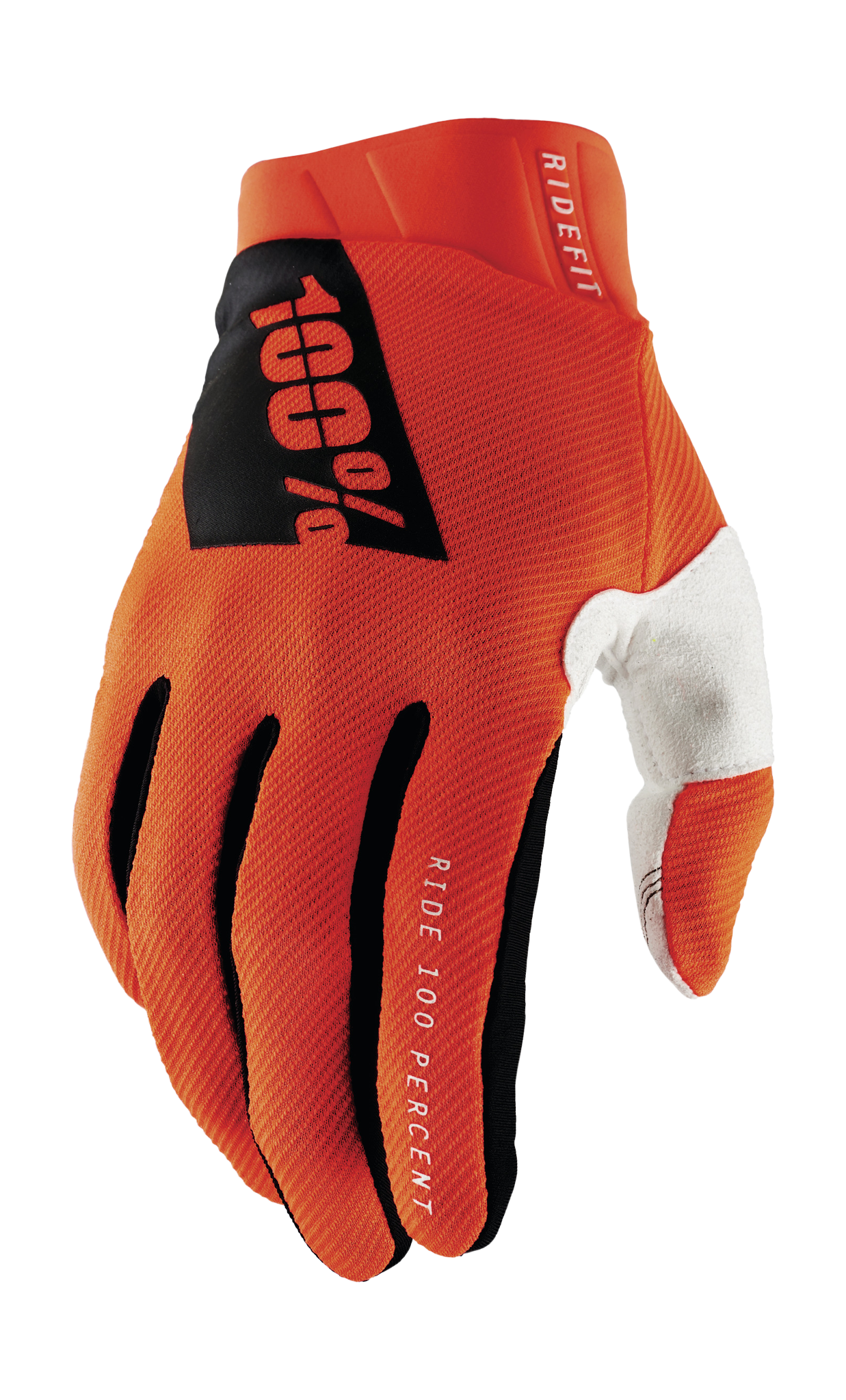 100% Motocross Gloves Ridefit - Fluo Orange