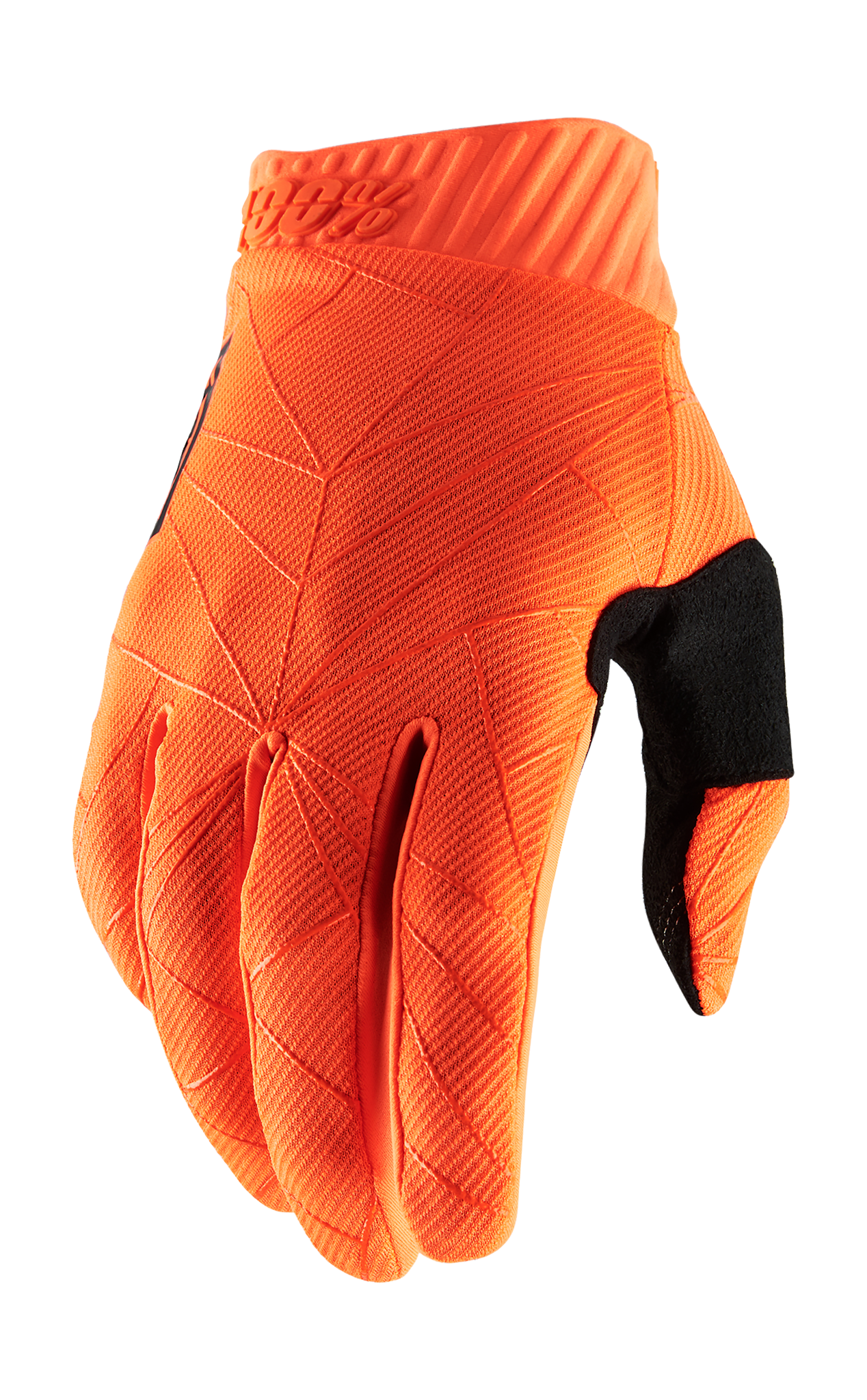 100% Motocross Gloves Ridefit - Fluo Orange / Black