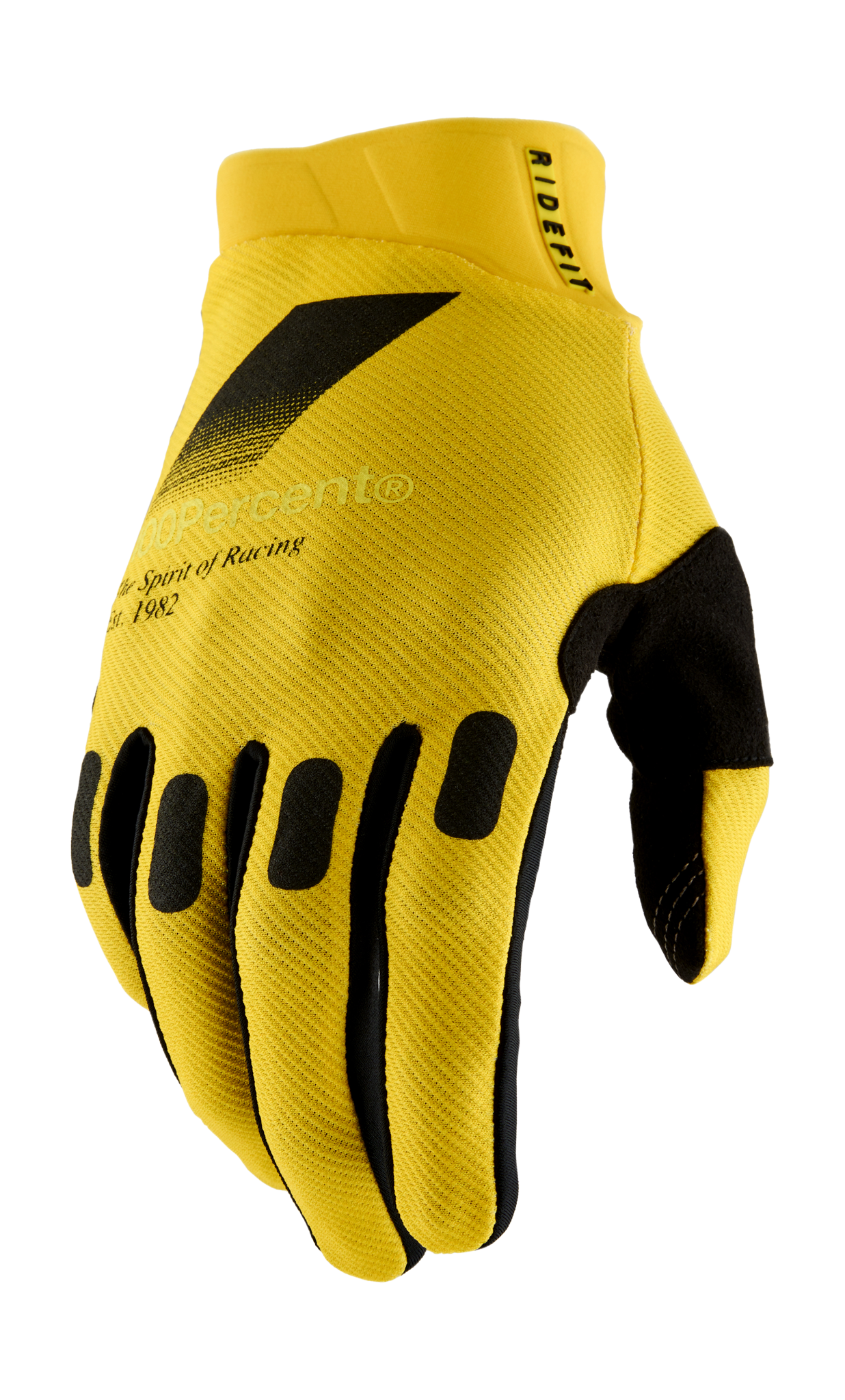100% Motocross Gloves Ridefit - Yellow