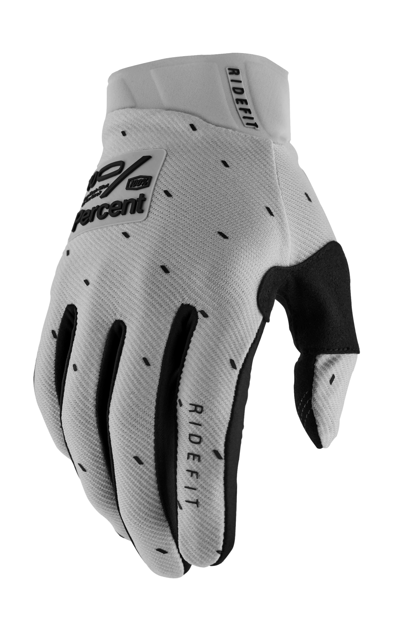 100% Motocross Gloves Ridefit Slasher - Silver