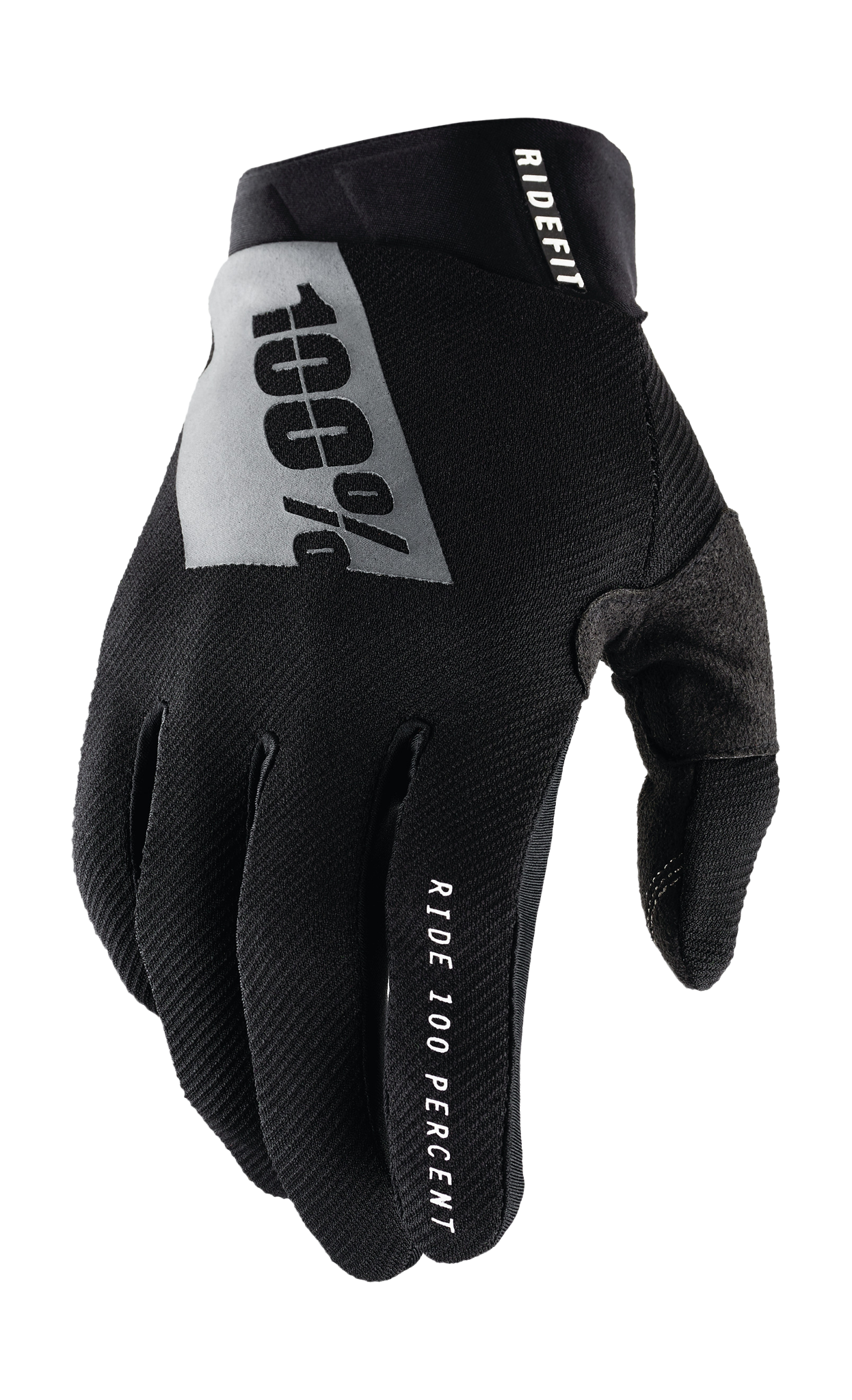 100% Motocross Gloves Ridefit - Black