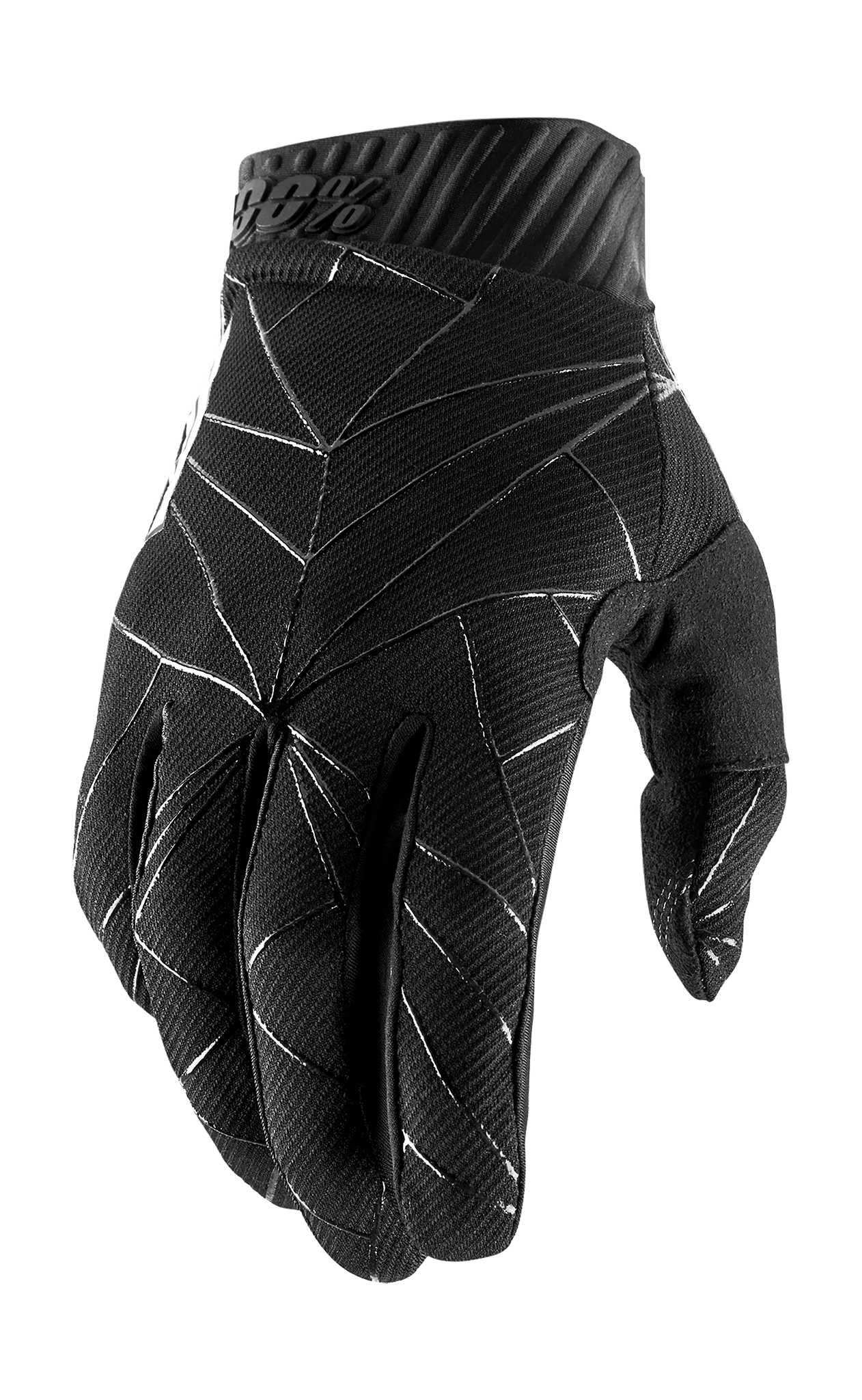 100% Motocross Gloves Ridefit - Black / White