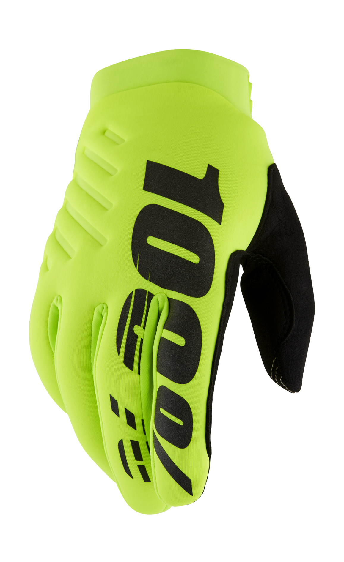 100% Motocross Gloves Winter Brisker - Fluo Yellow
