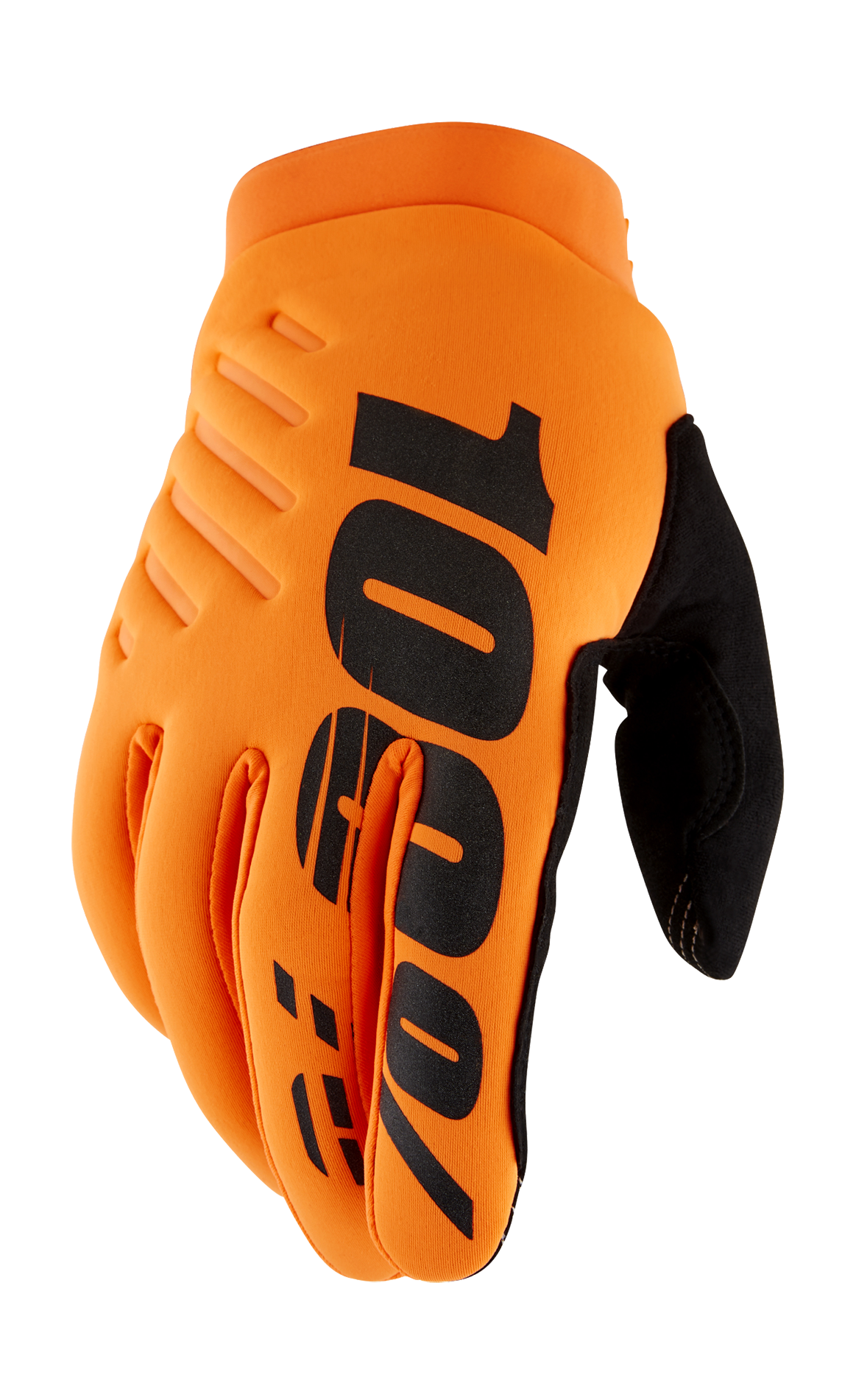 100% Motocross Gloves Winter Brisker - Fluo Orange / Black