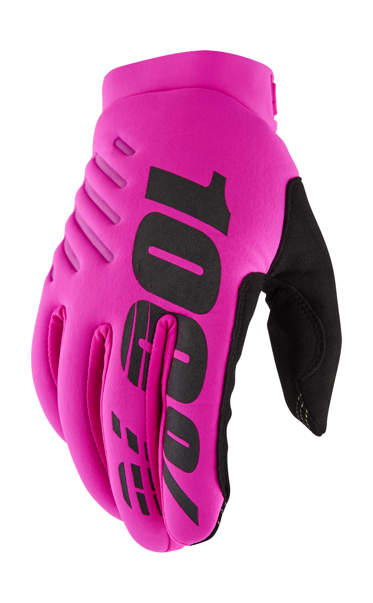 100% Motocross Gloves Winter Brisker - Neon Pink