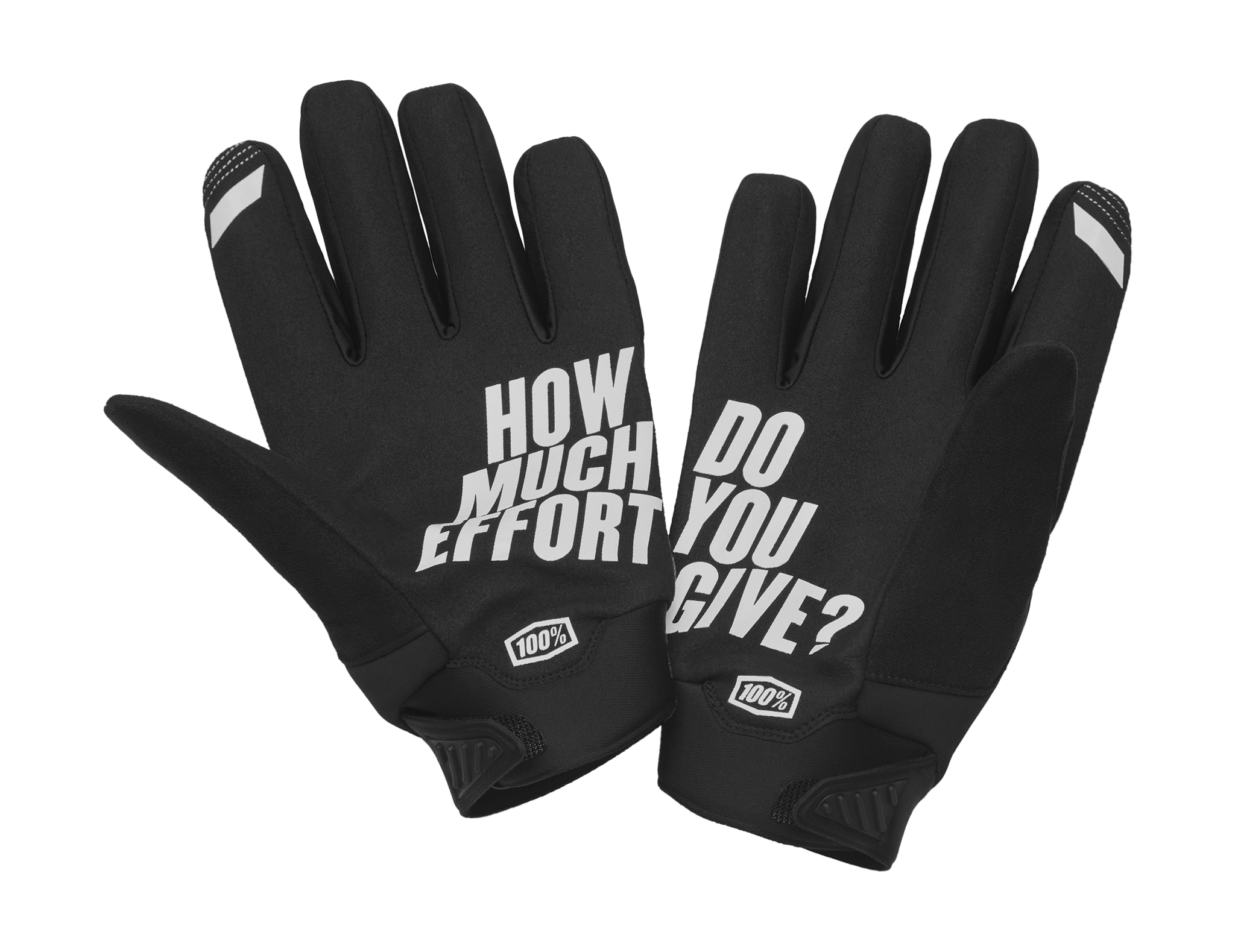 100% Motocross Gloves Winter Brisker - Black / Grey