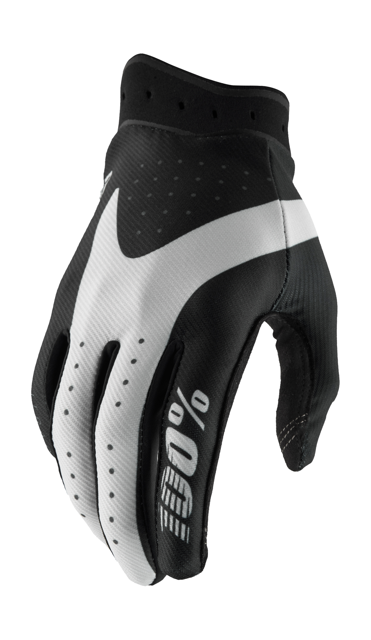 100% Youth Motocross Gloves iTrack - Black / White