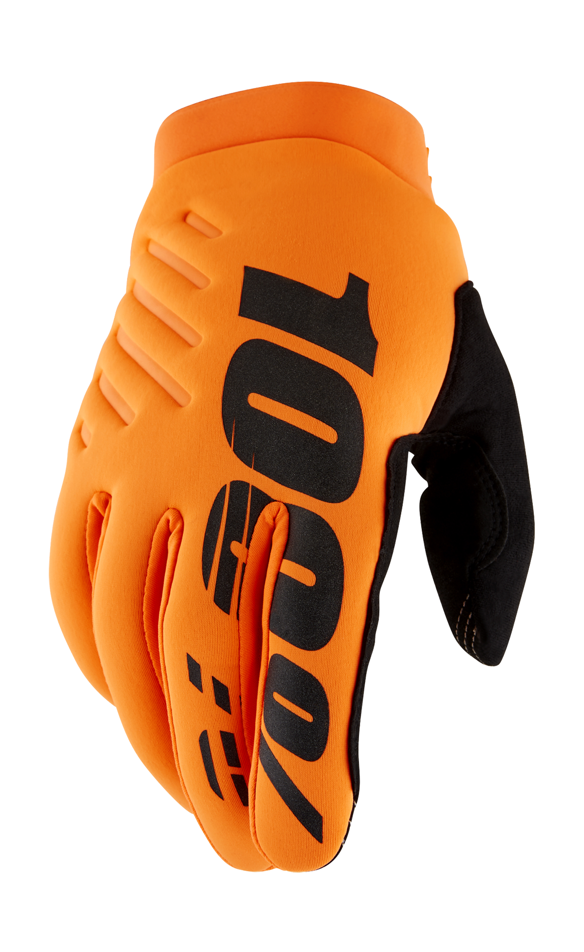 100% Youth Motocross Gloves Winter Brisker - Fluo Orange / Black