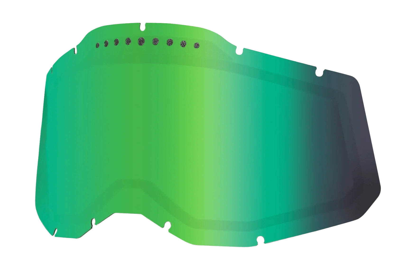 100% Lens RC2/AC2/ST2 - Dual Vented Mirror Green