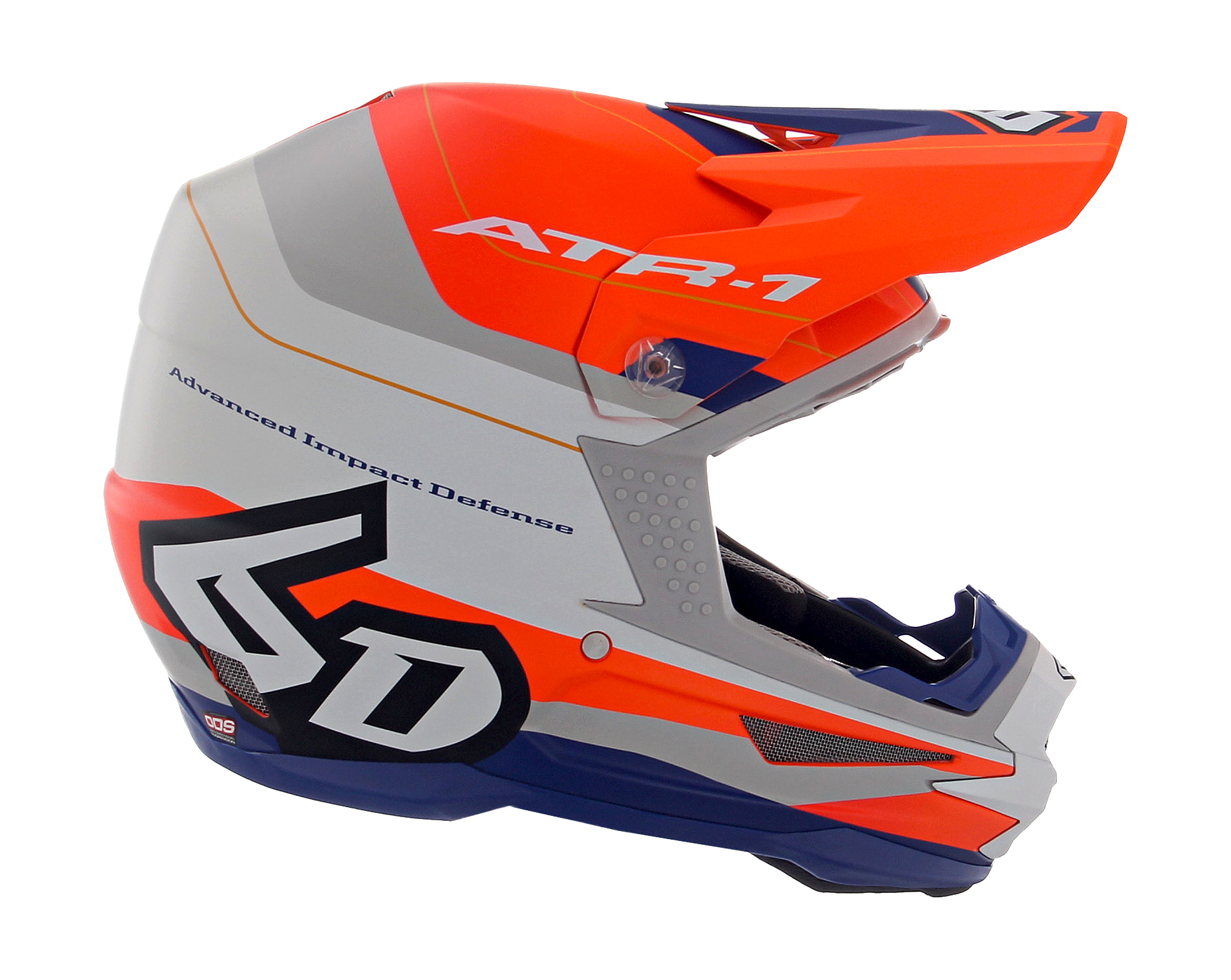 6D Motocross Helmet ATR-1 Pace - Orange / Blue / White