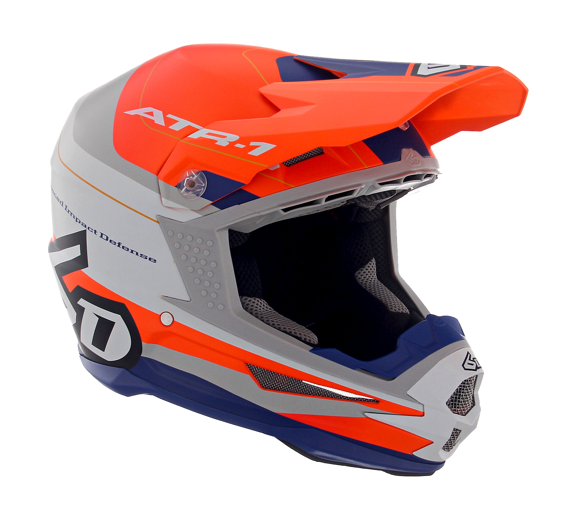 6D Motocross Helmet ATR-1 Pace - Orange / Blue / White