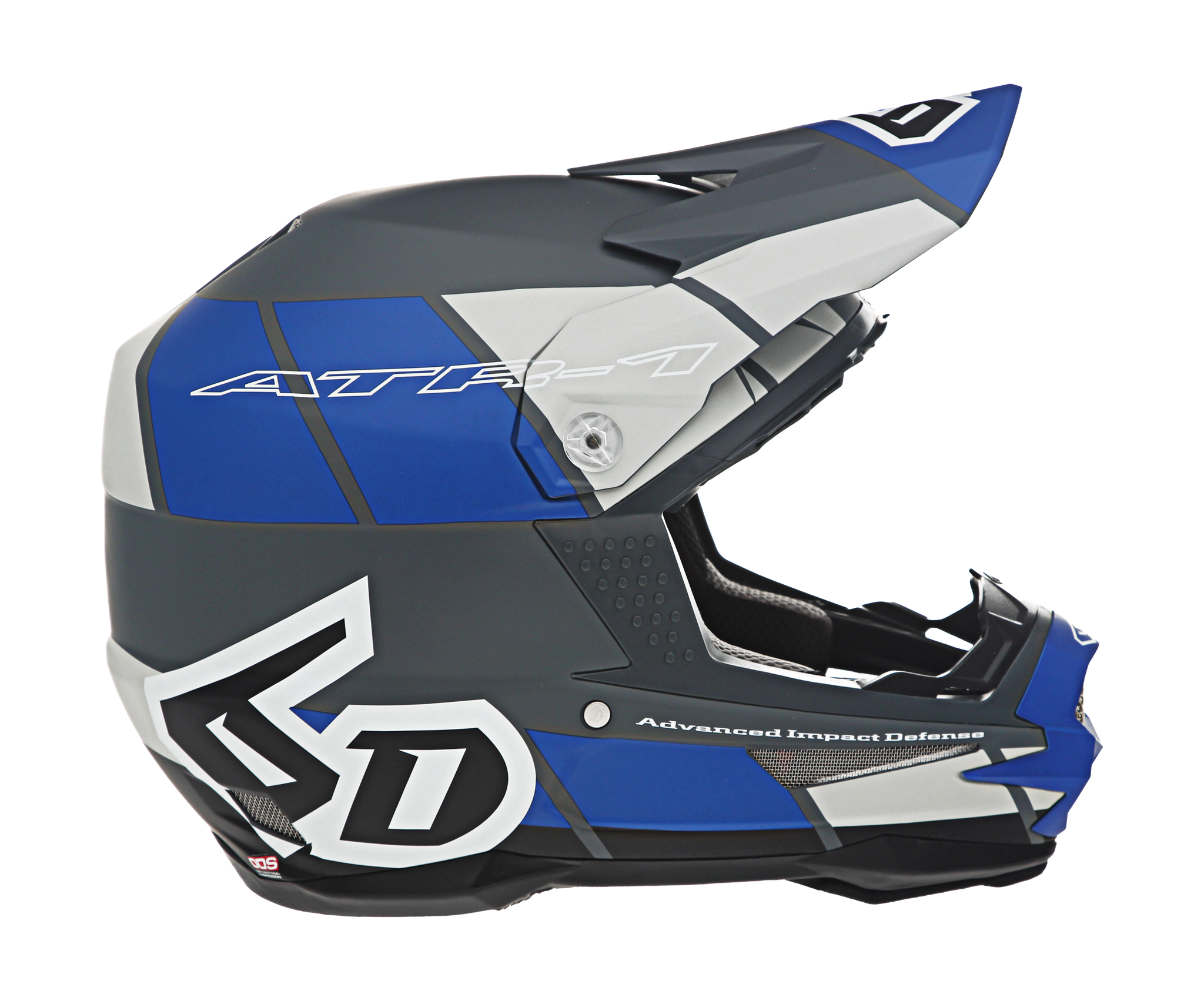 6D Motocross Helmet ATR-1 Shear - Blue / Grey / Black