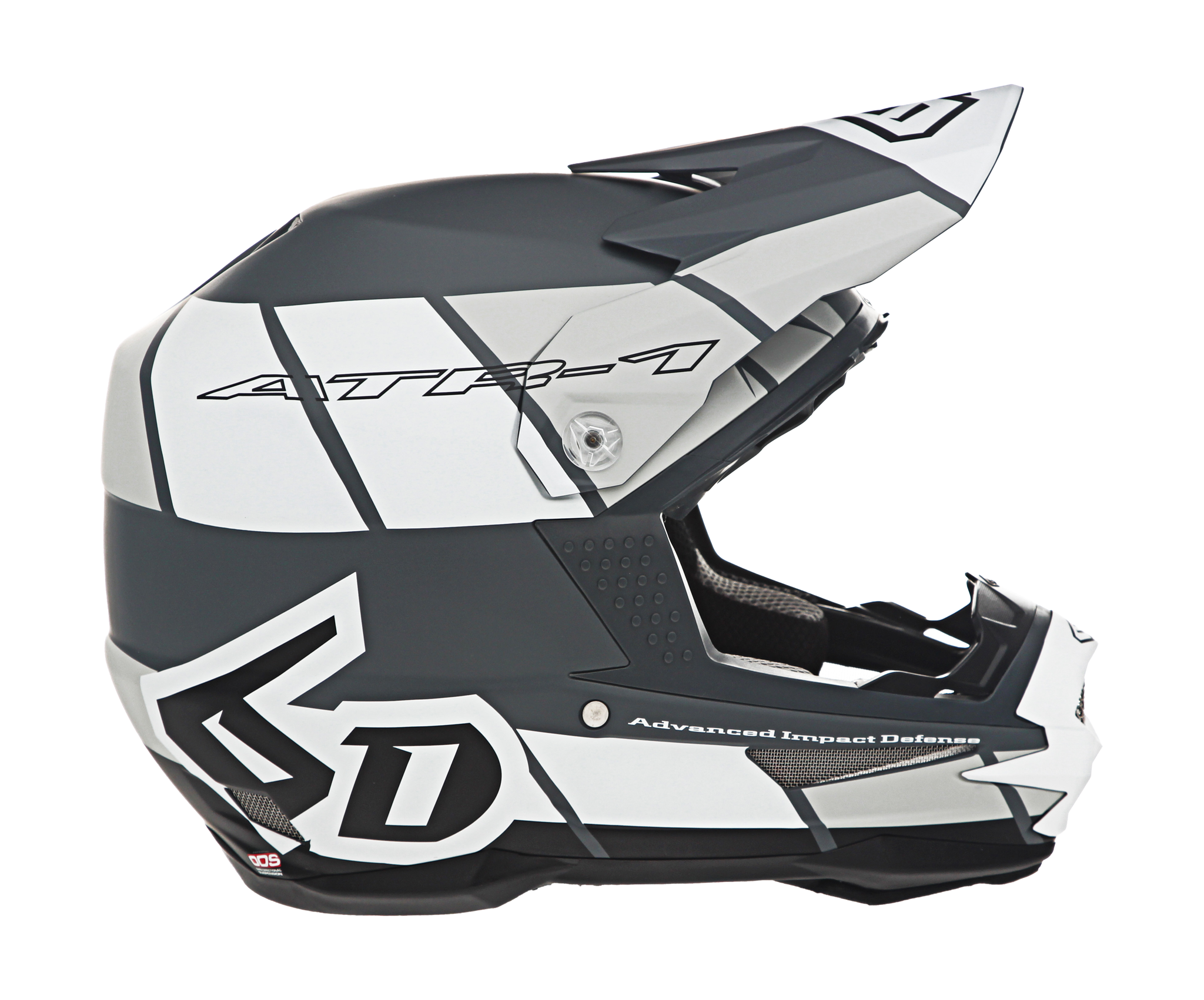 6D Motocross Helmet ATR-1 Shear - White / Grey / Black