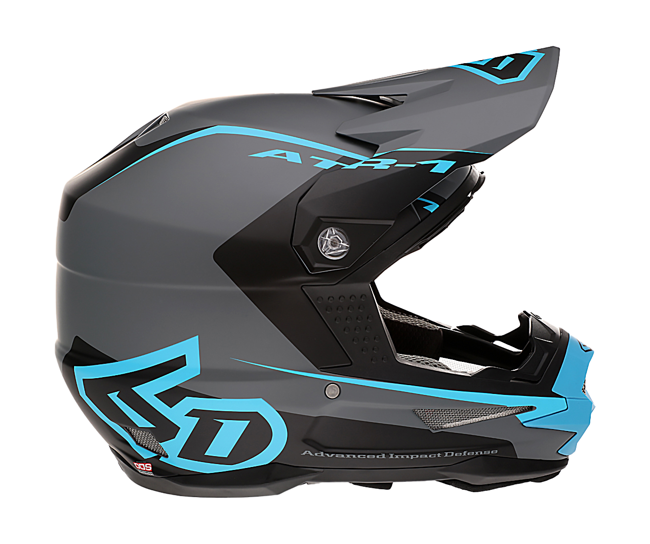 6D Motocross Helmet ATR-1 Stealth - Cyan