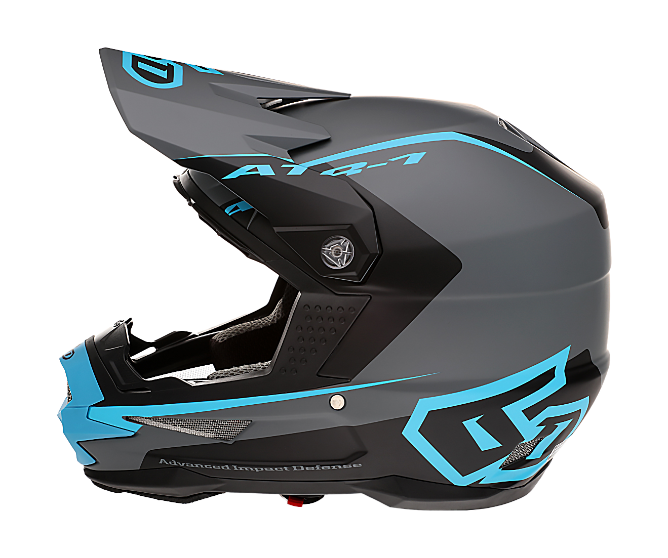 6D Motocross Helmet ATR-1 Stealth - Cyan