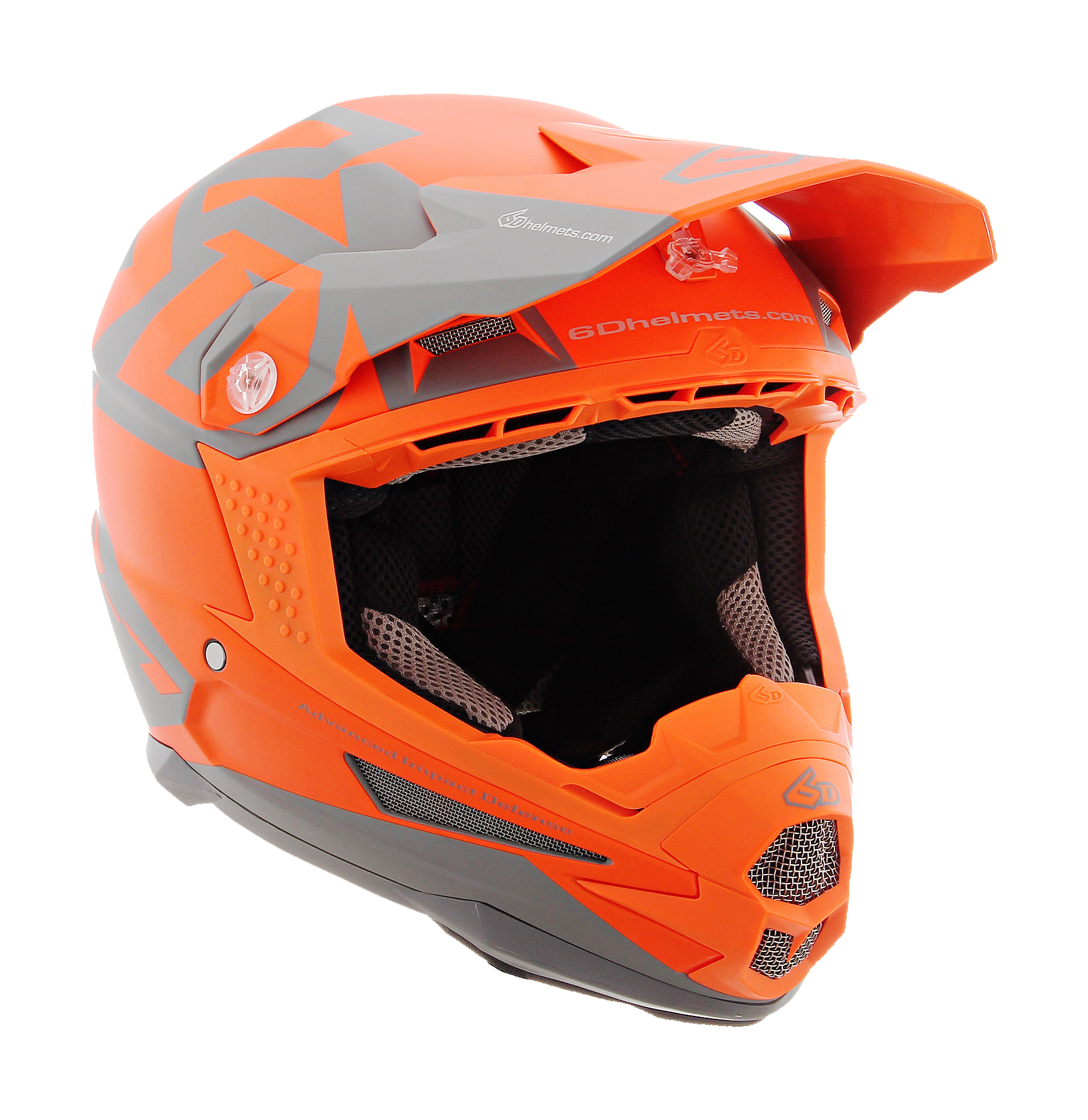 6D Motocross Helmet ATR-1 Switch - Grey / Orange