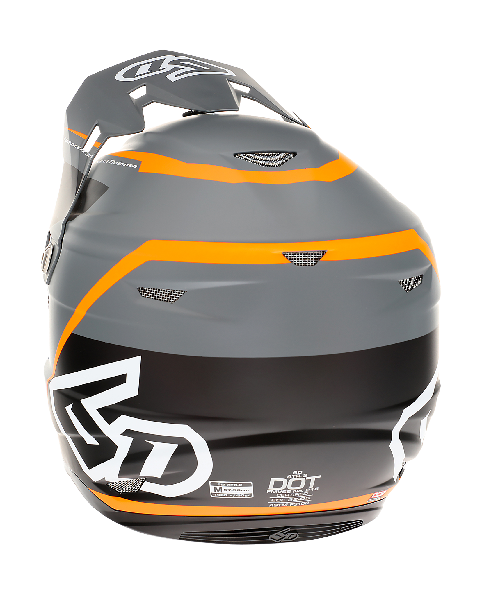6D Motocross Helmet ATR-2 Alpha - Neon Orange