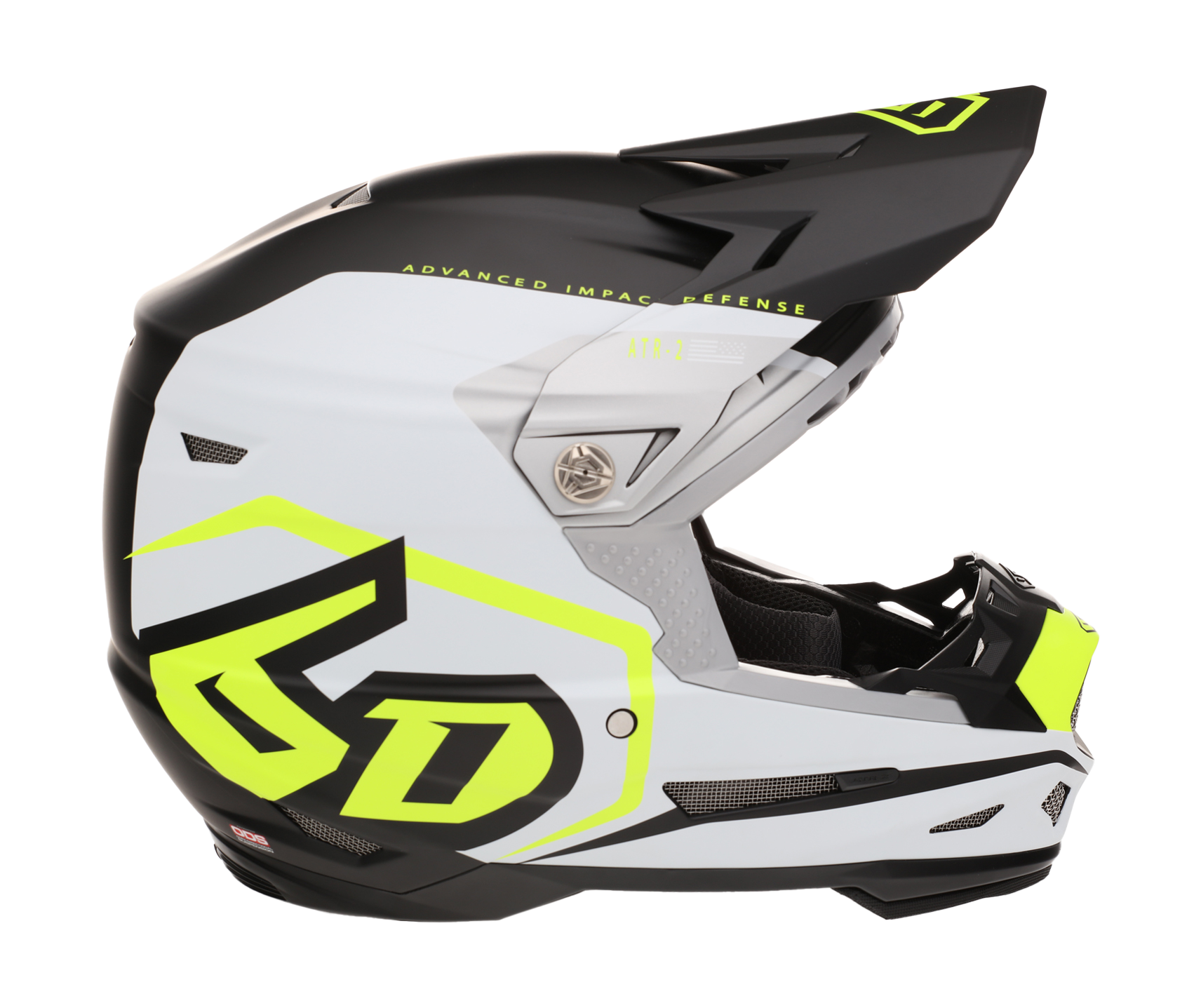 6D Motocross Helmet ATR-2 Delta - Neon Yellow