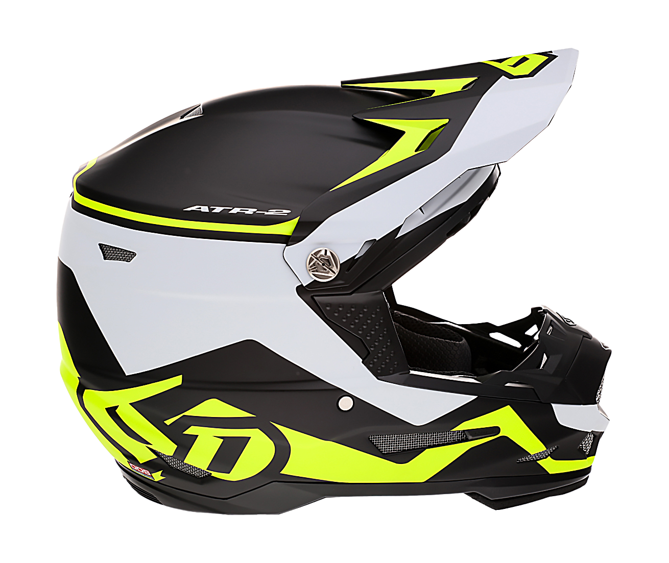 6D Motocross Helmet ATR-2 Drive - Neon Yellow