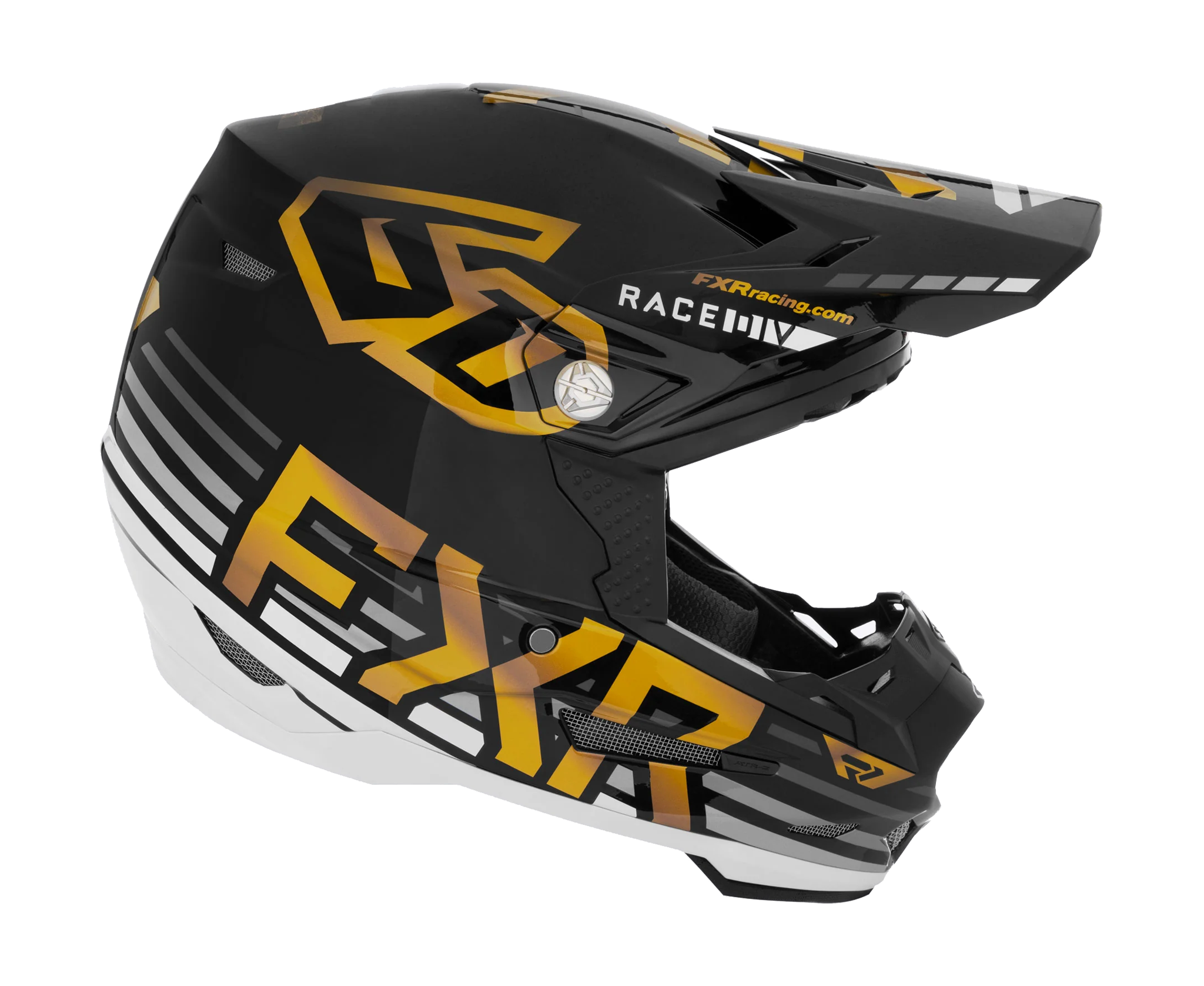 6D Motocross Helmet ATR-2 FXR - Black / White / Gold
