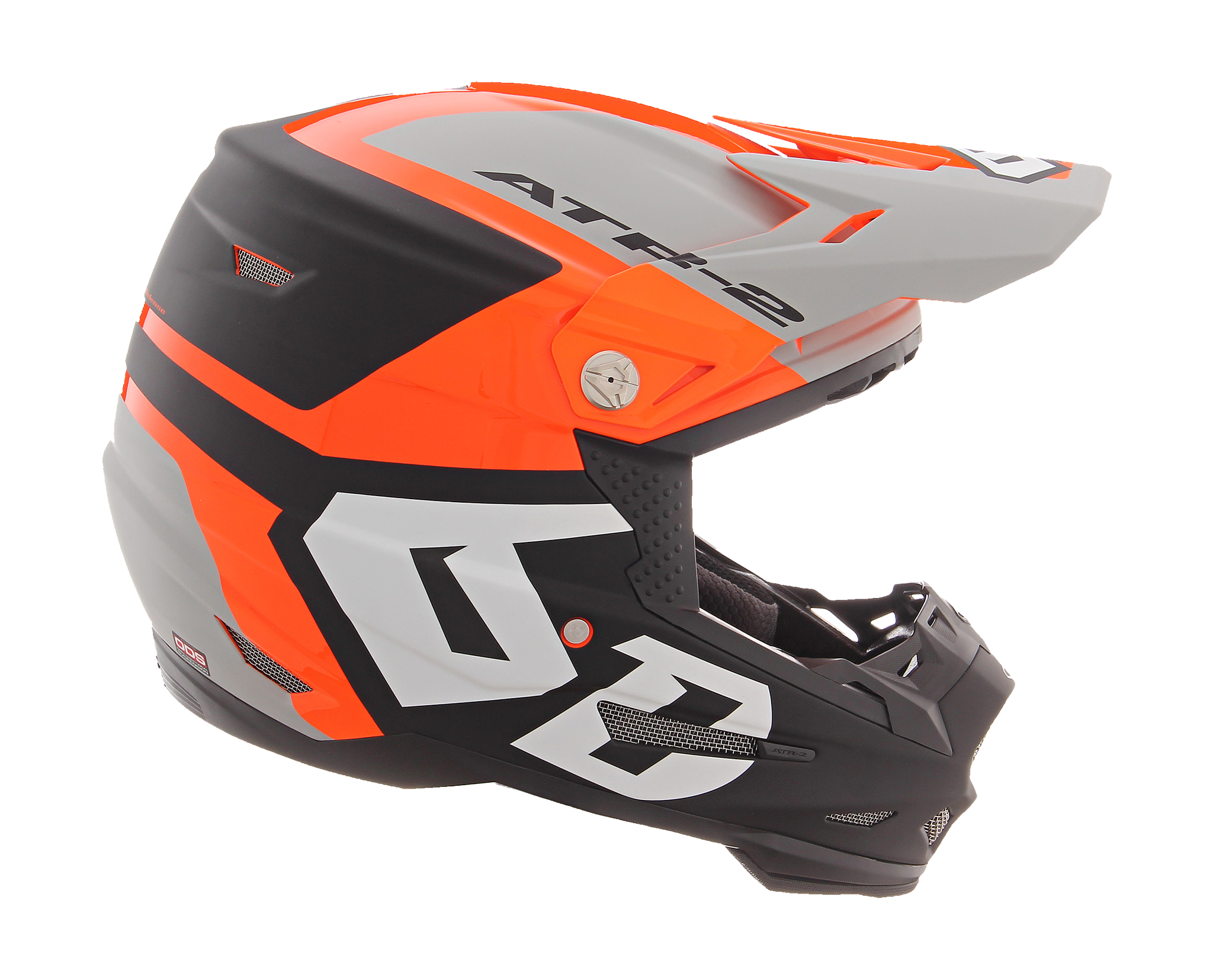 6D Motocross Helmet ATR-2 Helo - Orange / Grey