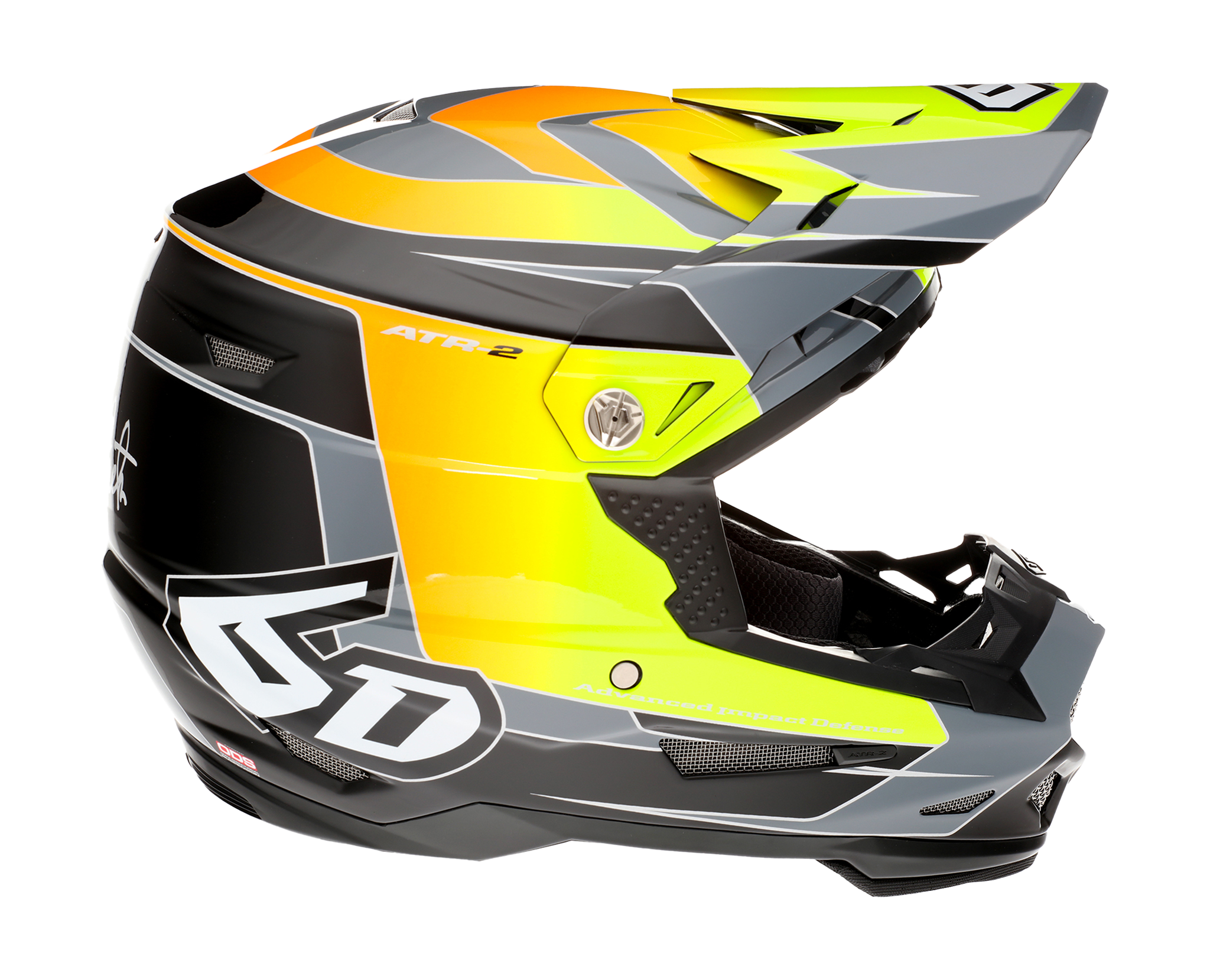 6D Motocross Helmet ATR-2 Impact - Yellow / Orange