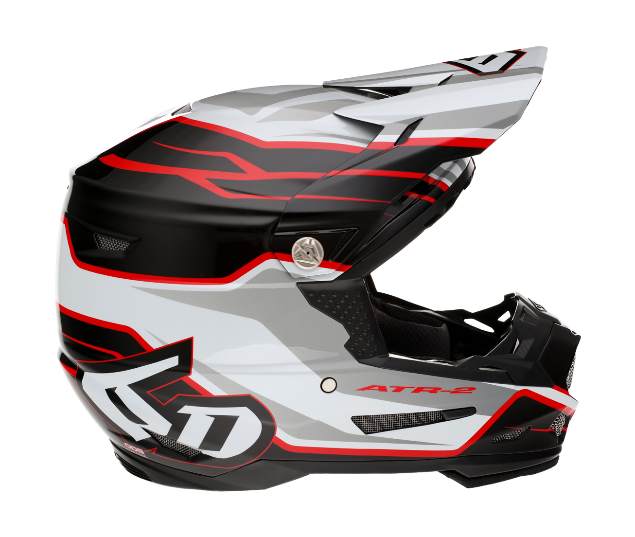 6D Motocross Helmet ATR-2 Phase - White / Red