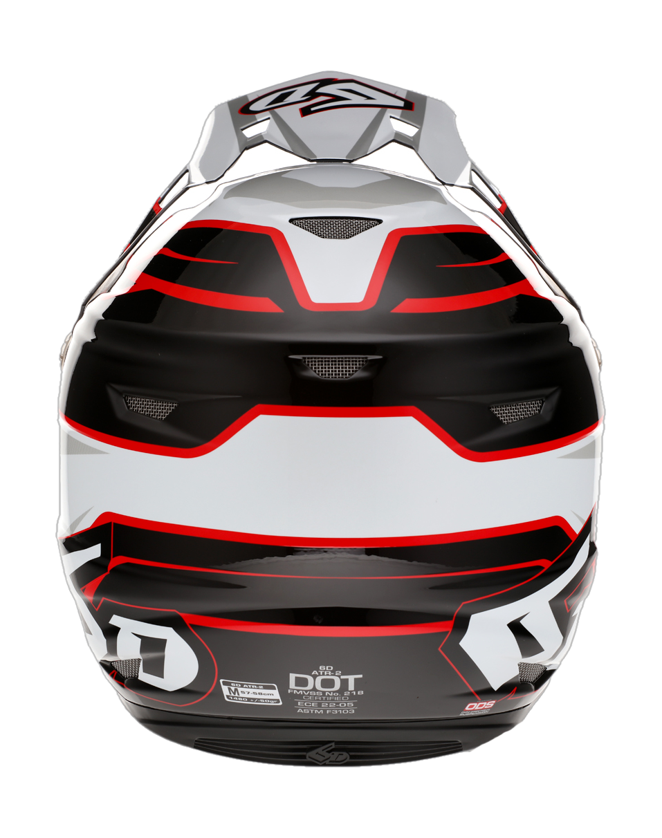 6D Motocross Helmet ATR-2 Phase - White / Red
