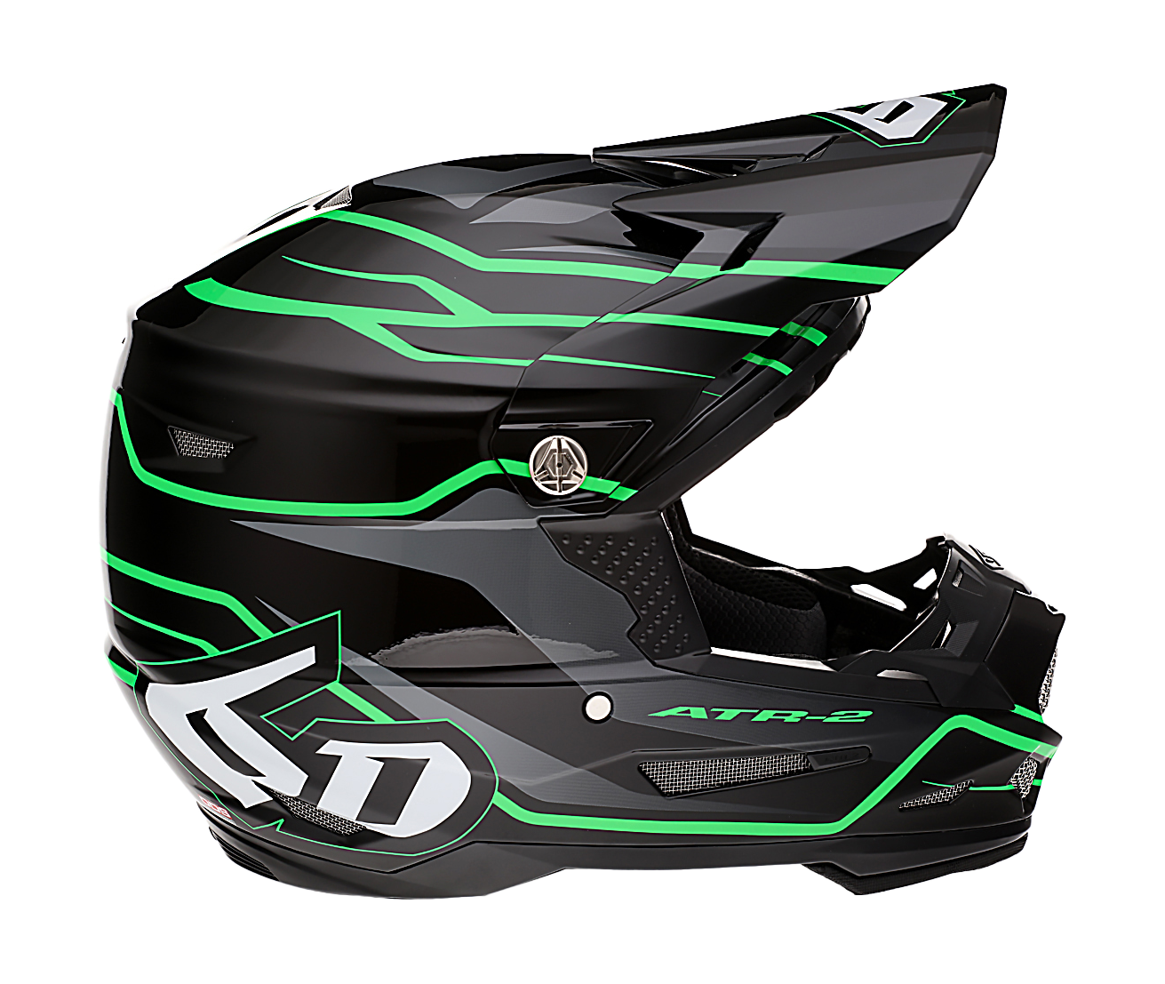 6D Motocross Helmet ATR-2 Phase - Black / Green