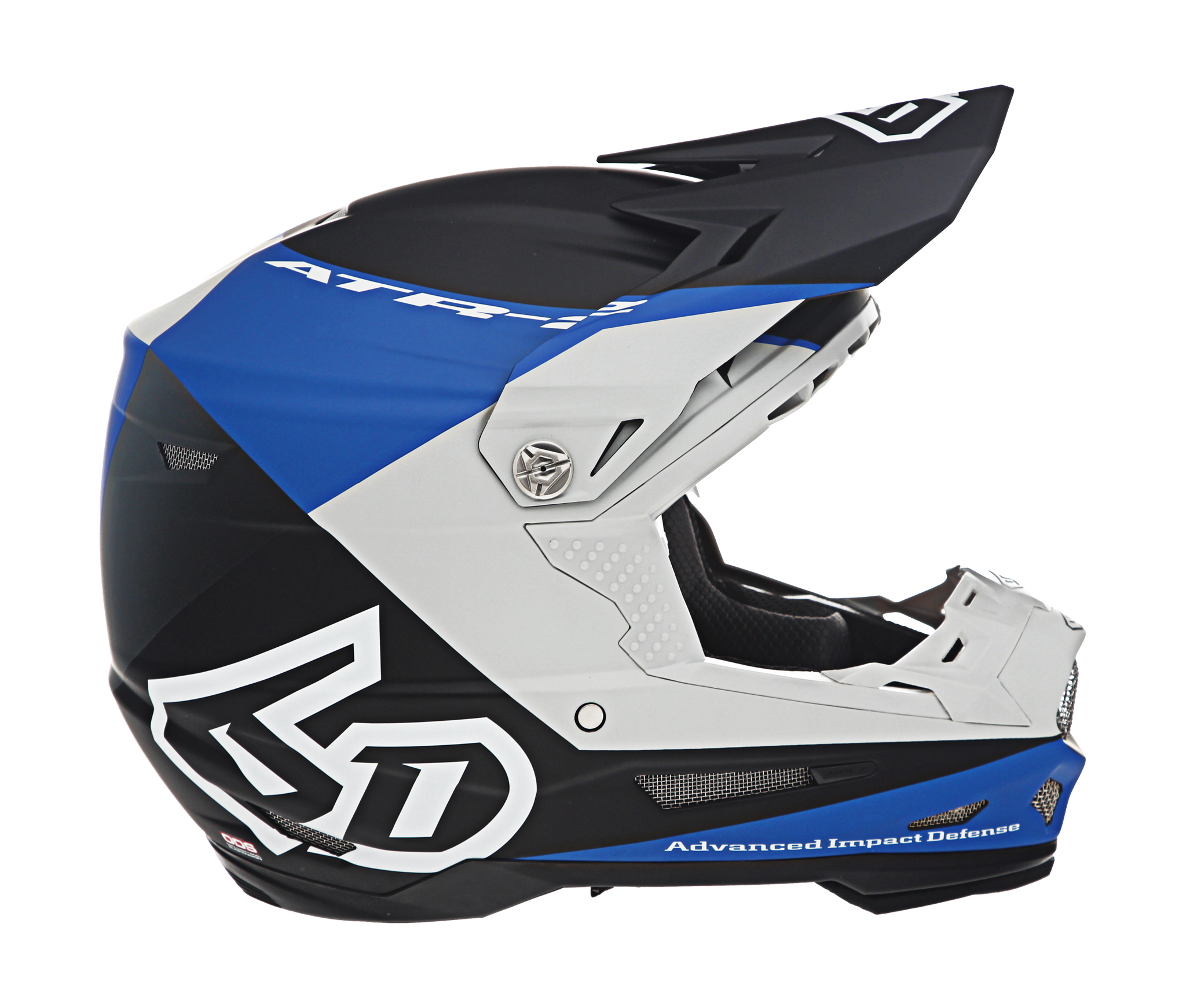 6D Motocross Helmet ATR-2 Quadrant - Blue / Black / Grey
