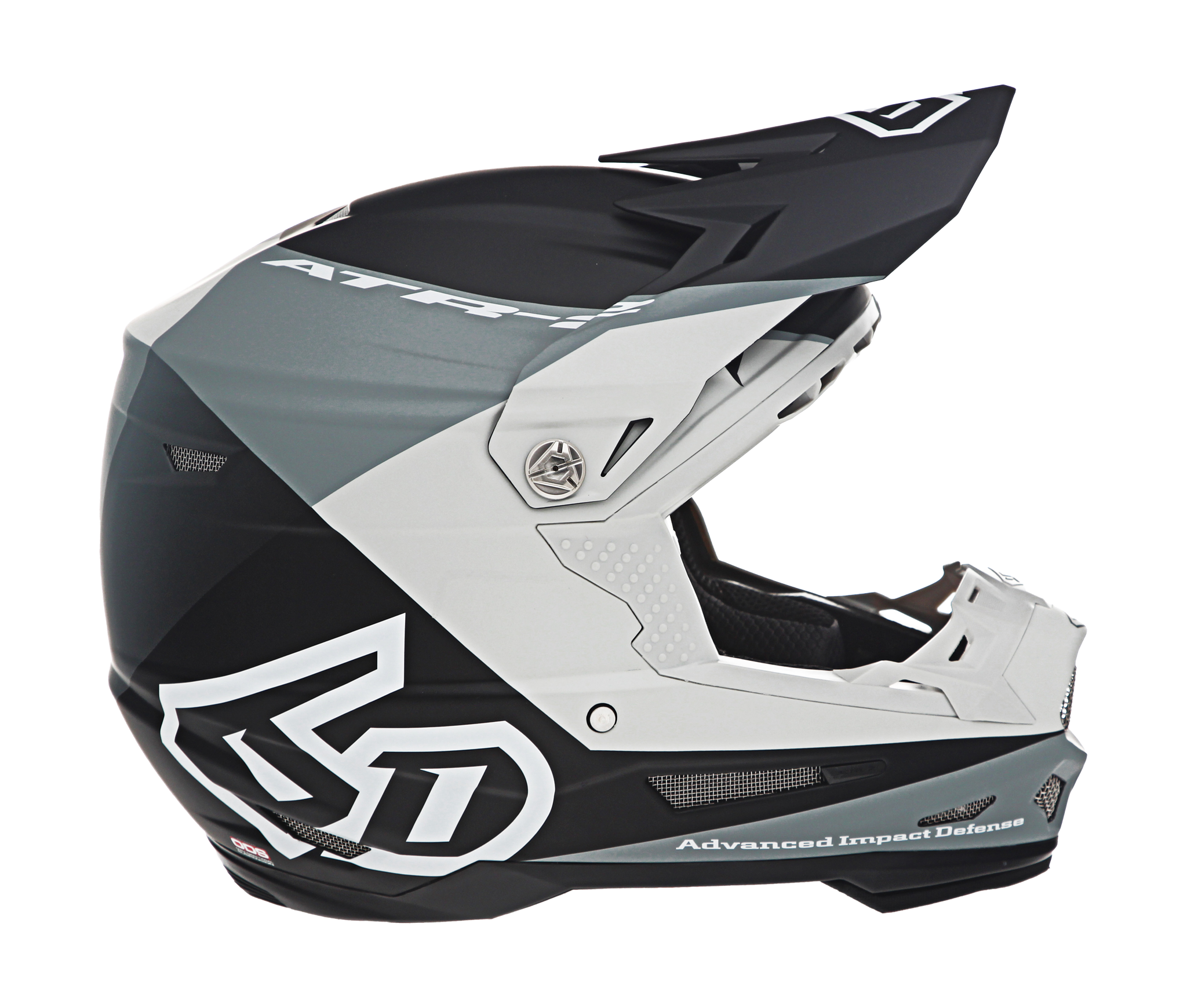 6D Motocross Helmet ATR-2 Quadrant - Charcoal / Black / Grey