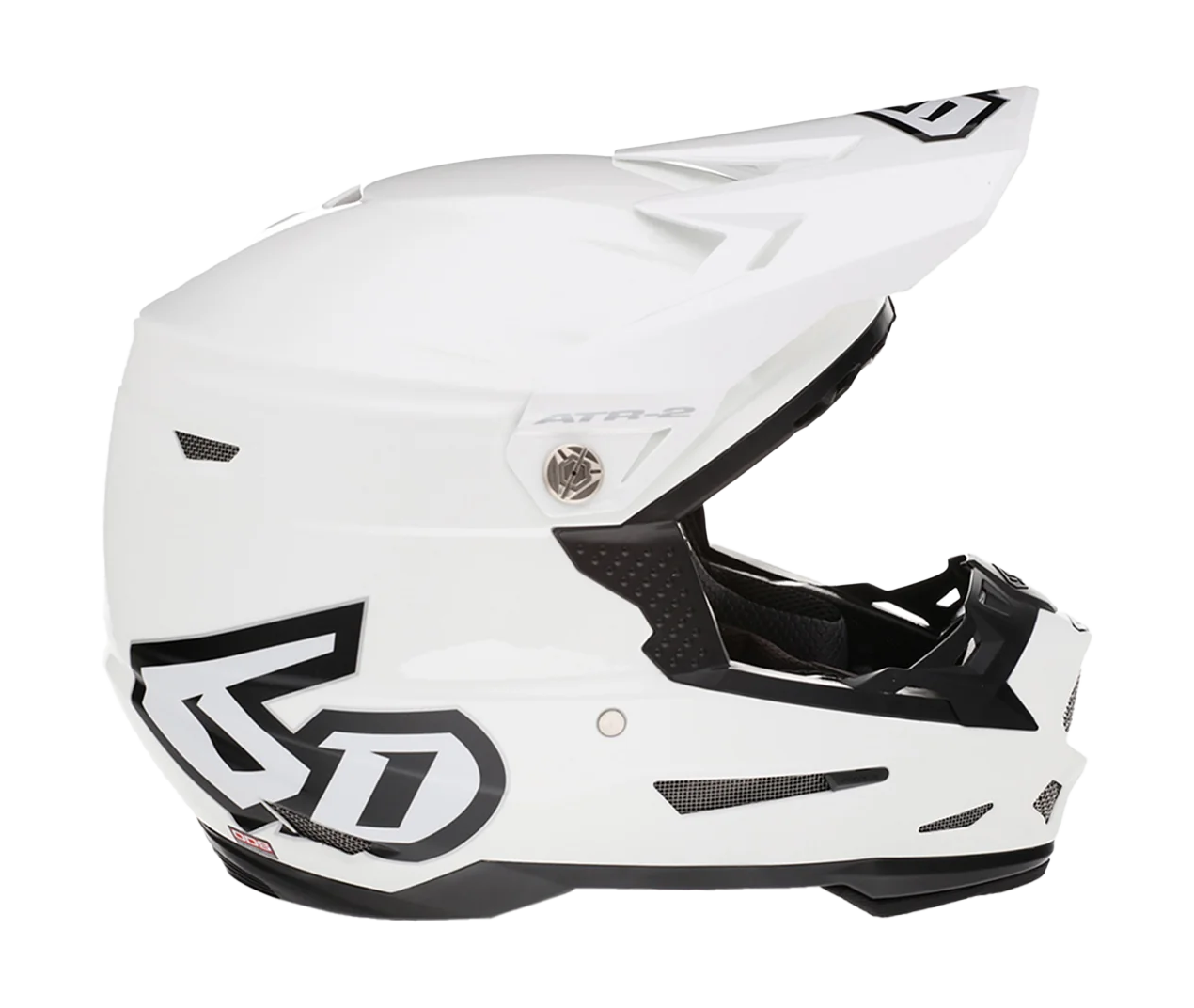 6D Motocross Helmet ATR-2 Solid - Gloss White