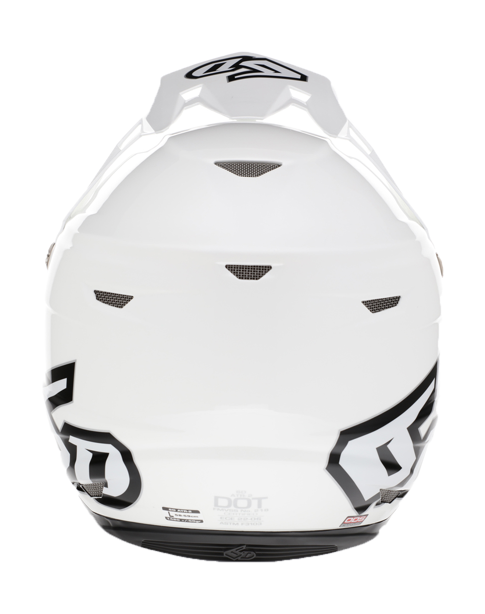 6D Motocross Helmet ATR-2 Solid - White