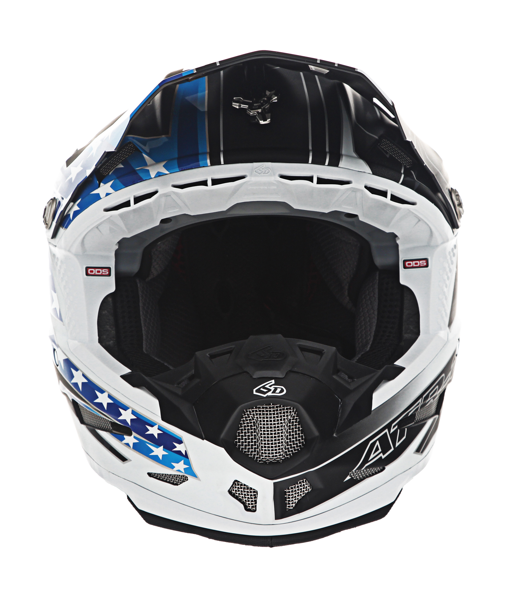 6D Motocross Helmet ATR-2 Super Patriot - Red / White / Blue