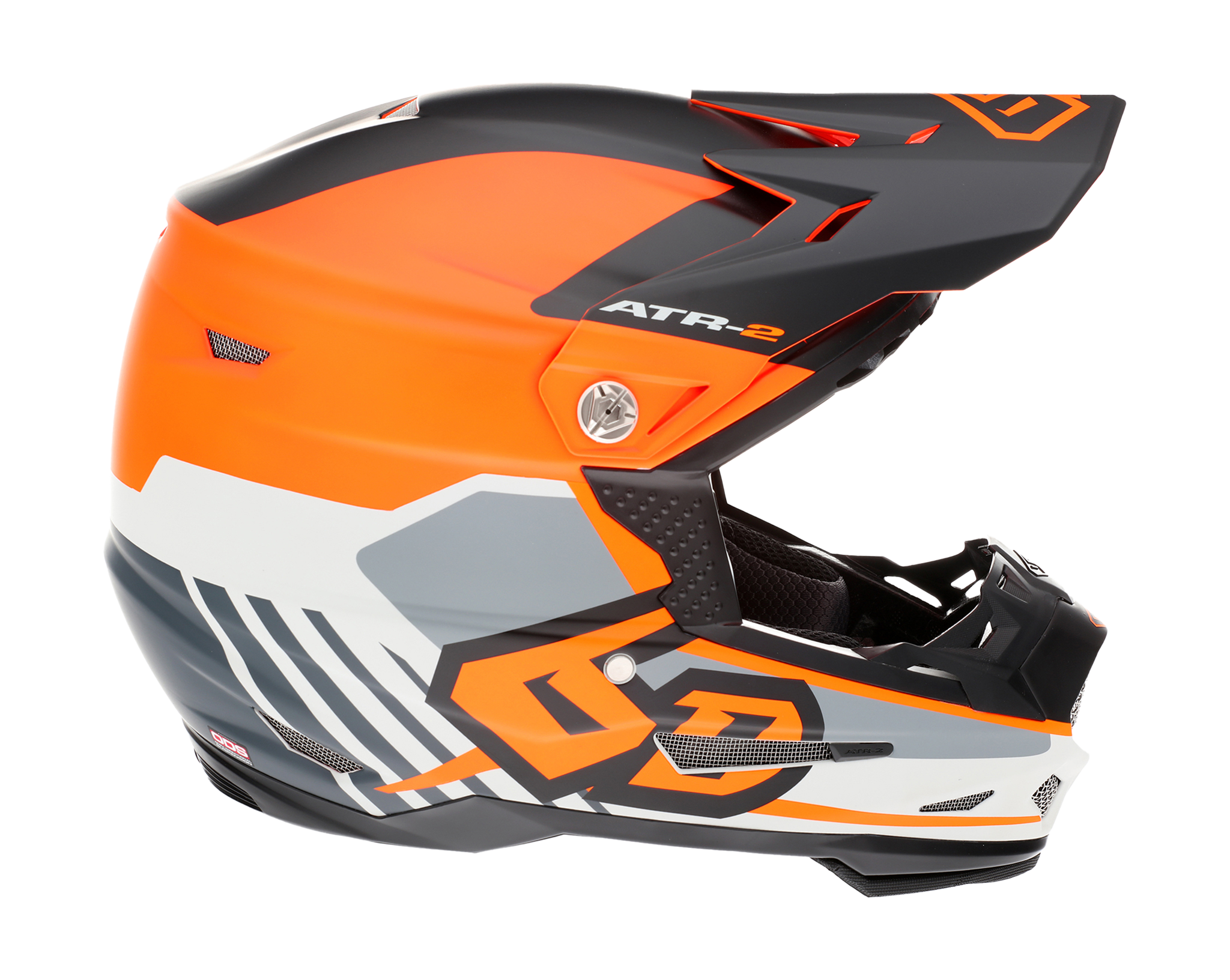 6D Motocross Helmet ATR-2 Target - Neon Orange